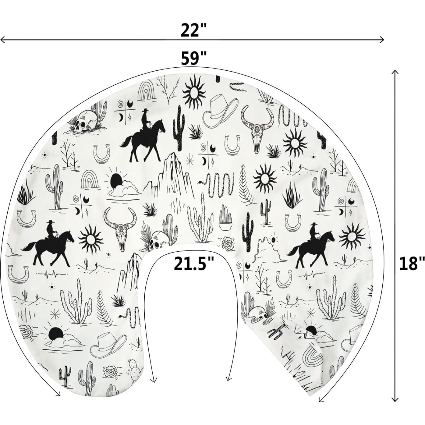 Funda de Almohada de Lactancia Cowboy del Oeste 55.88x45.72 cm