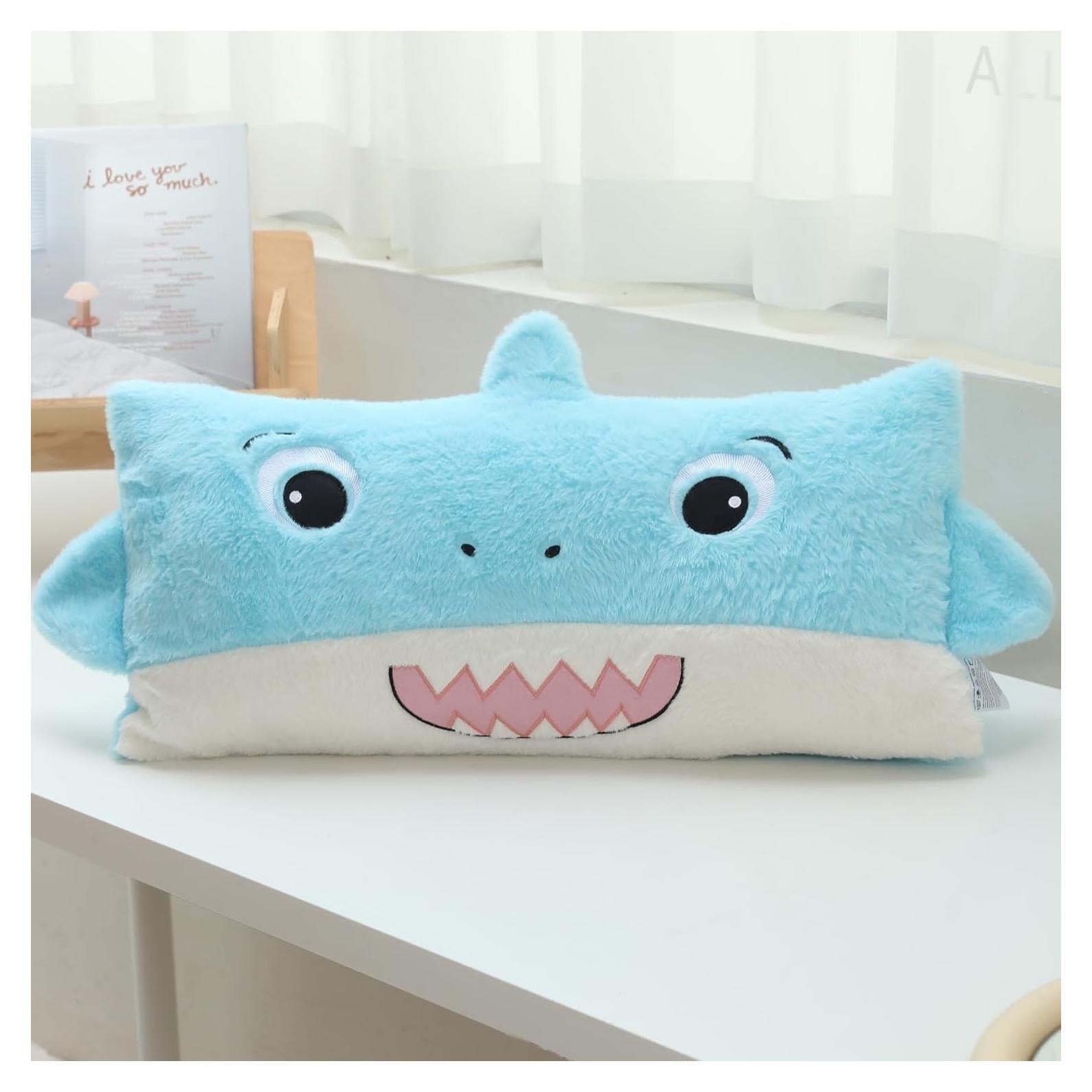 Almohada Lumbar Tiburón Azul Bebé Snugtown 30x60 cm