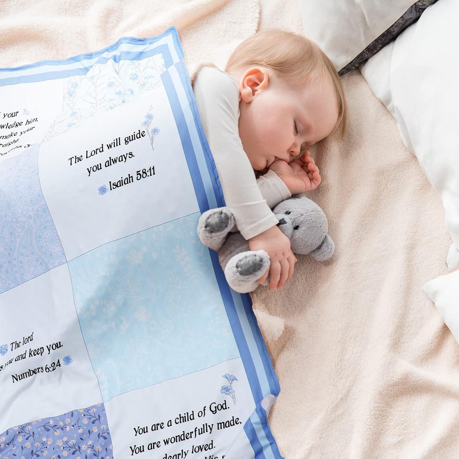 Manta de Recepción para Bebés Oudain 76x102 cm Azul Floral