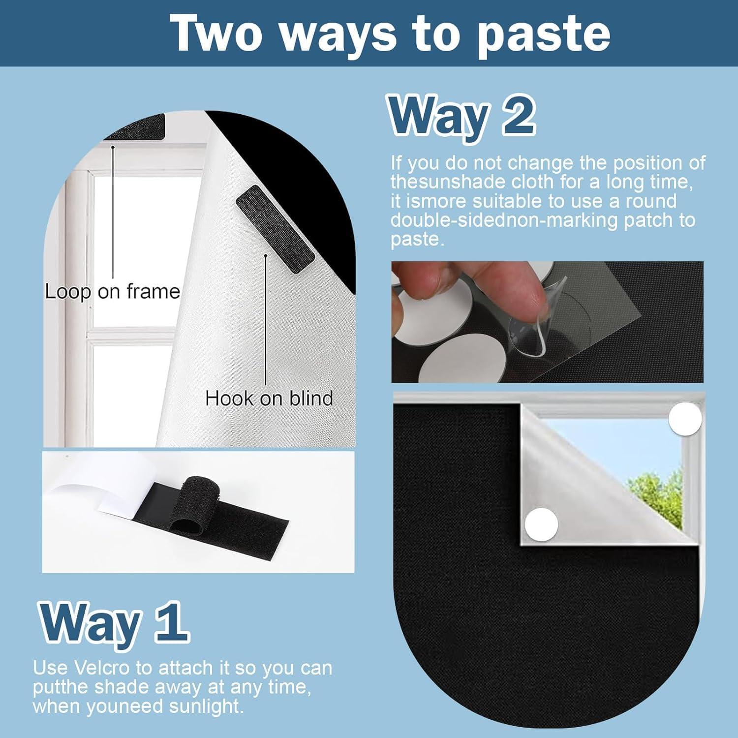 Cortina Blackout 350x145 cm Obcxin Opaca con Cintas de Bucle