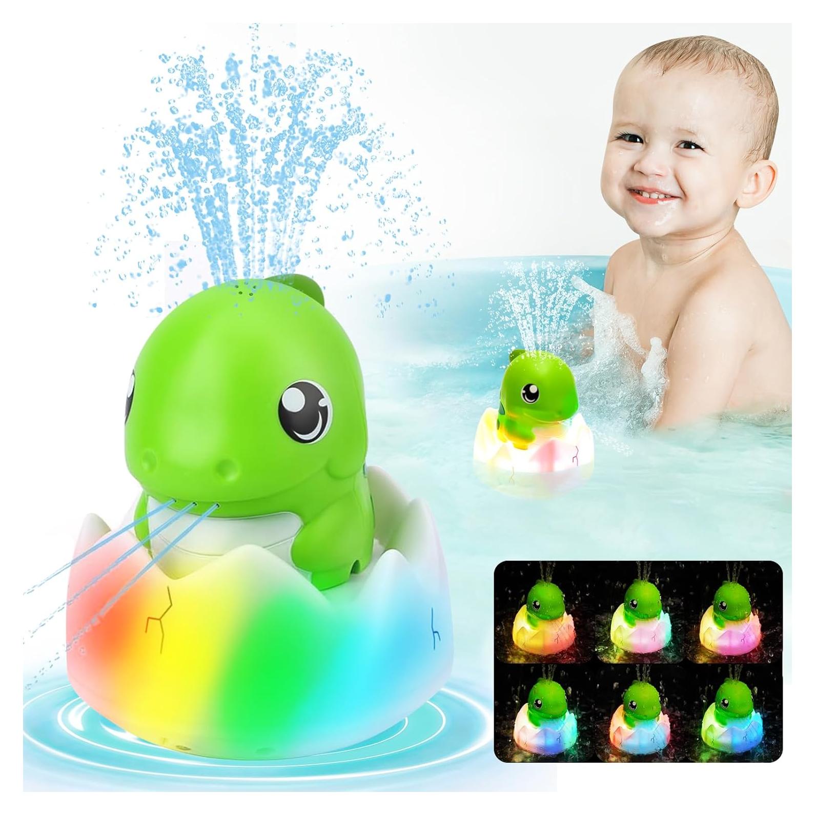 Juguete de baño Gigilli Dinosaurio Iluminado Recargable