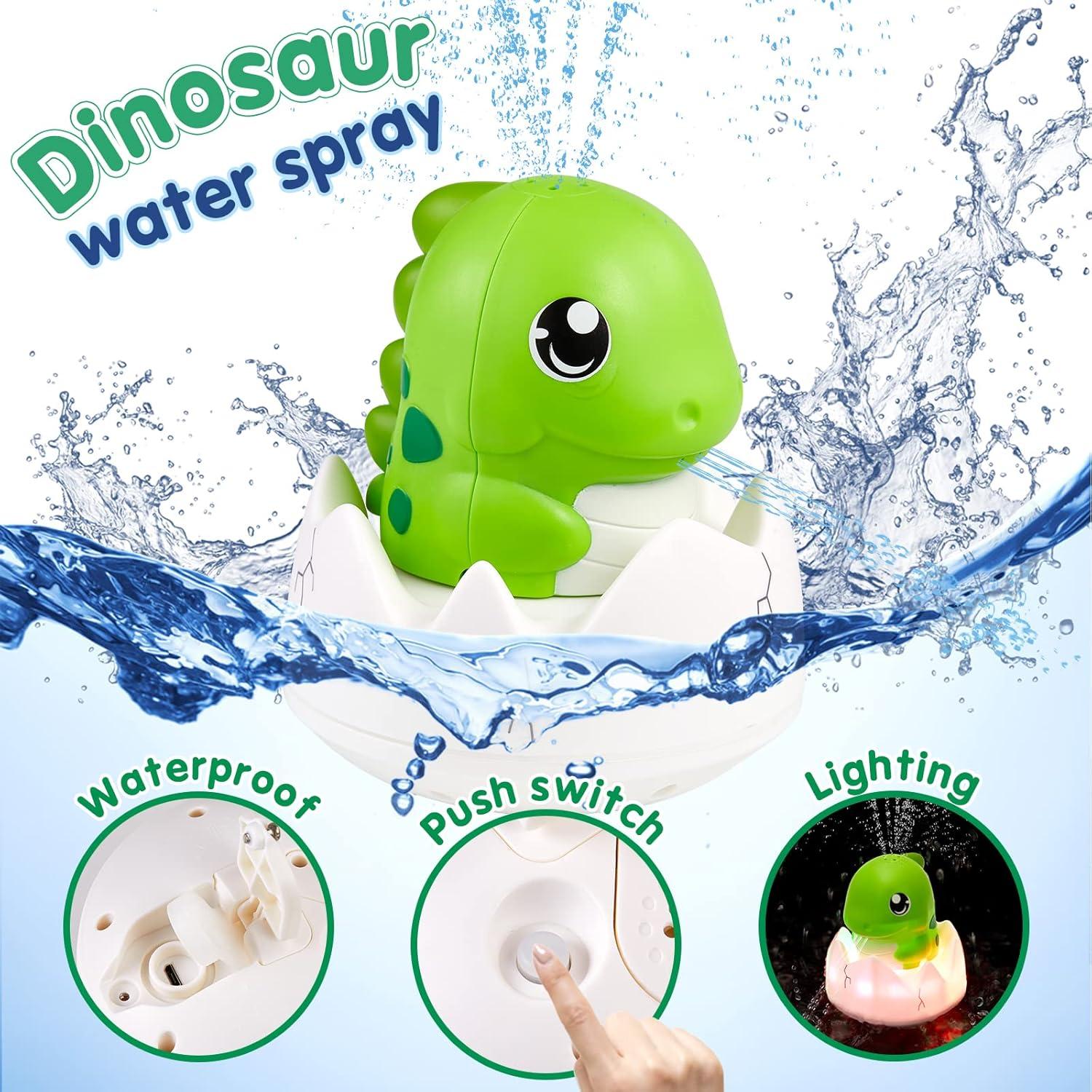 Juguete de baño Gigilli Dinosaurio Iluminado Recargable