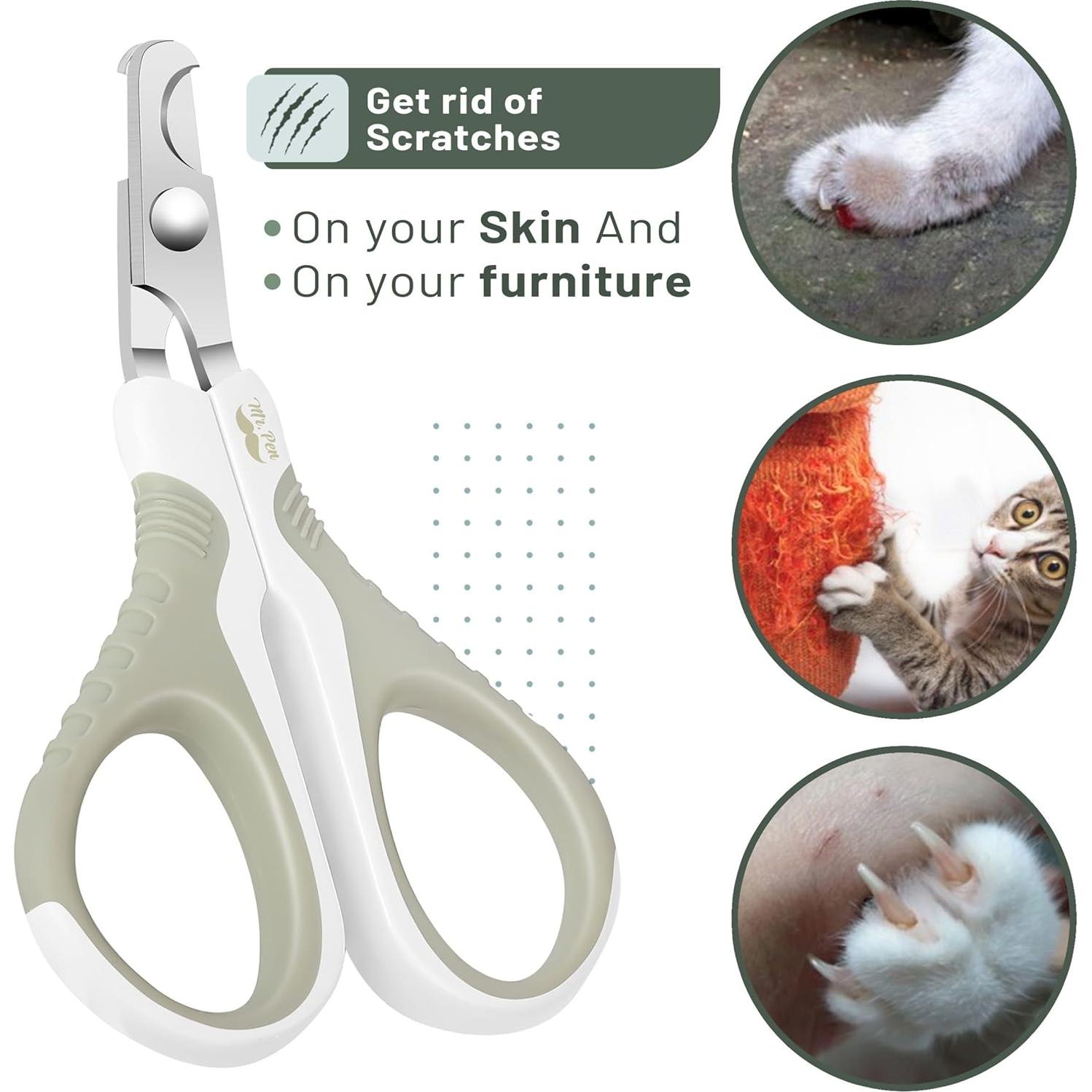 Cortador de Uñas para Gatos Mr. Pen Beige - Acero Inoxidable