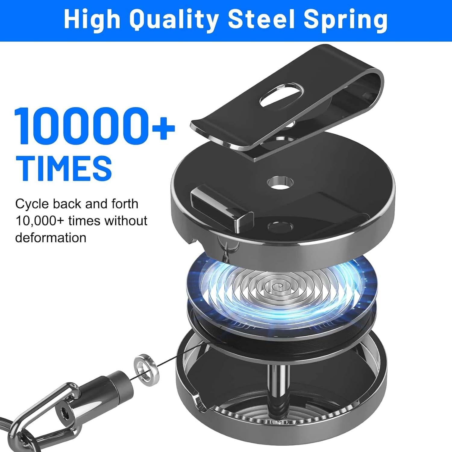 3 Pcs Portatarjetas Retráctiles Selizo Metal 68.58 cm