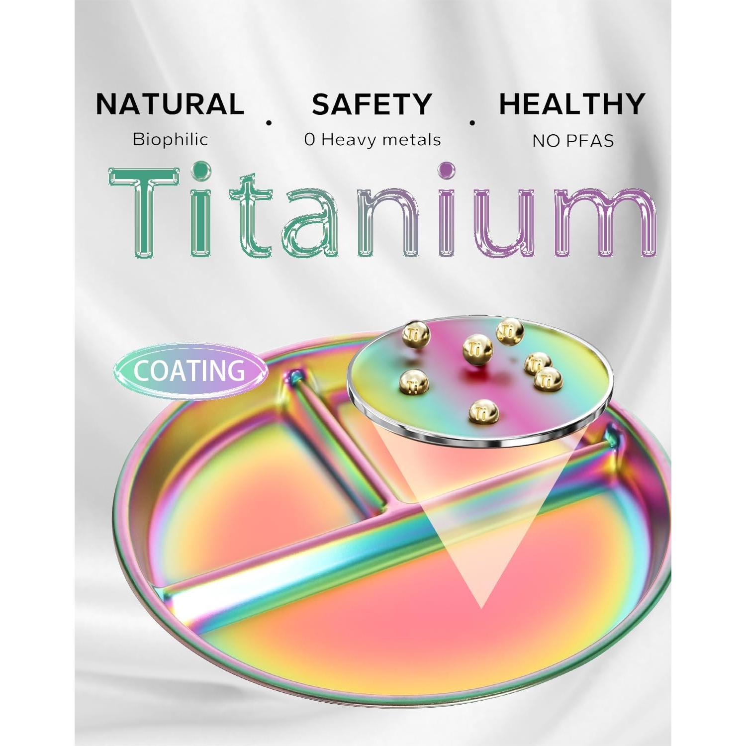 Platos Divididos de Acero Inoxidable Bakpoco - 4 Paquetes 20.32 cm