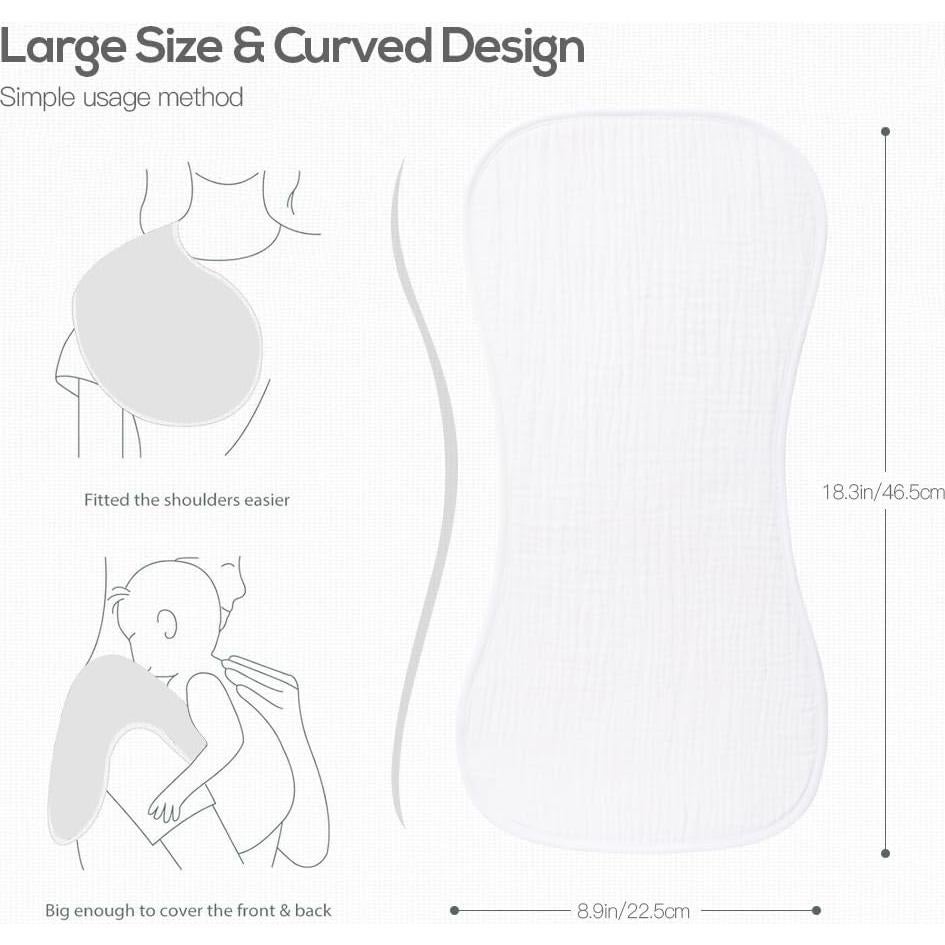 Paquete de 5 Pañales para Eructar Bebé Sleepyturtle 100% Algodón