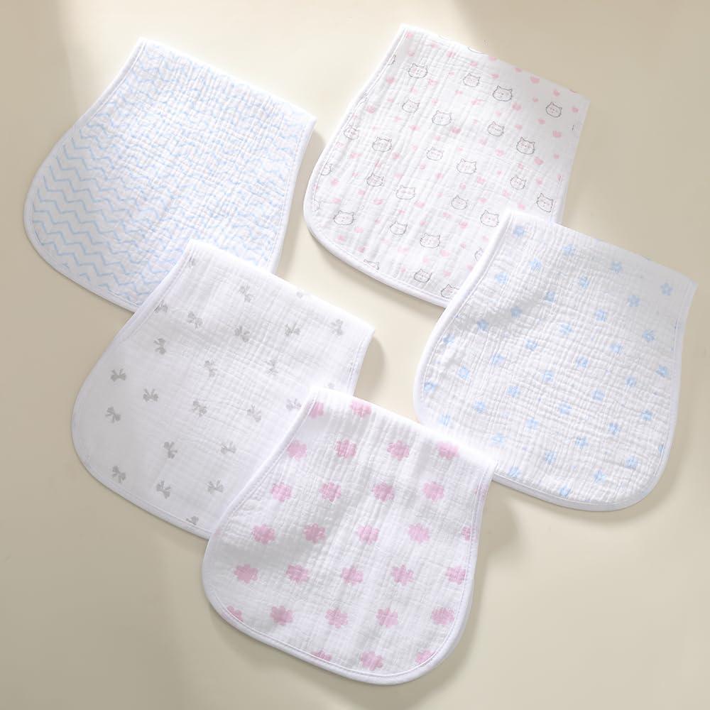 Paquete de 5 Pañales para Eructar Bebé Sleepyturtle 100% Algodón