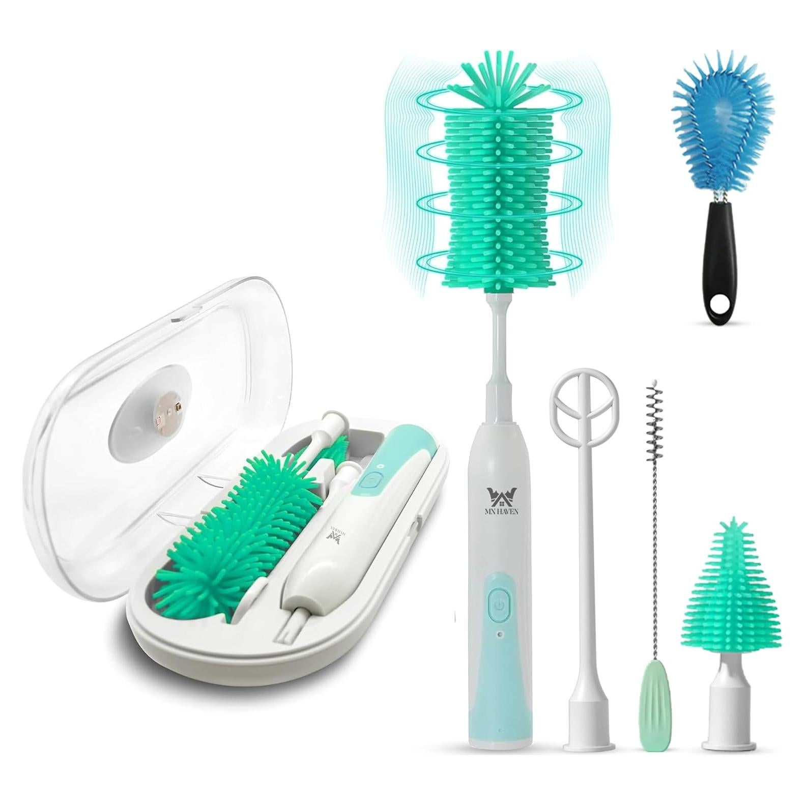 Limpiador Eléctrico de Botellas Genérico 7 en 1 Verde