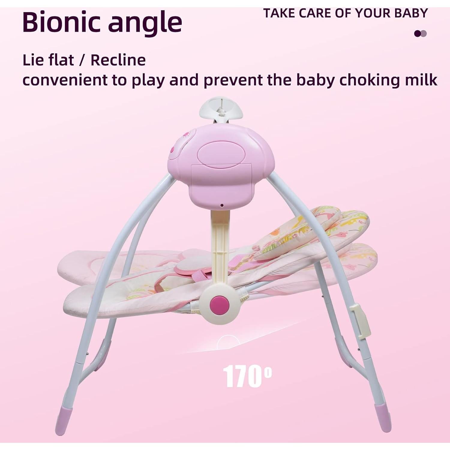 Silla Mecedora Plegable Comfort 25103 para Bebés con Música