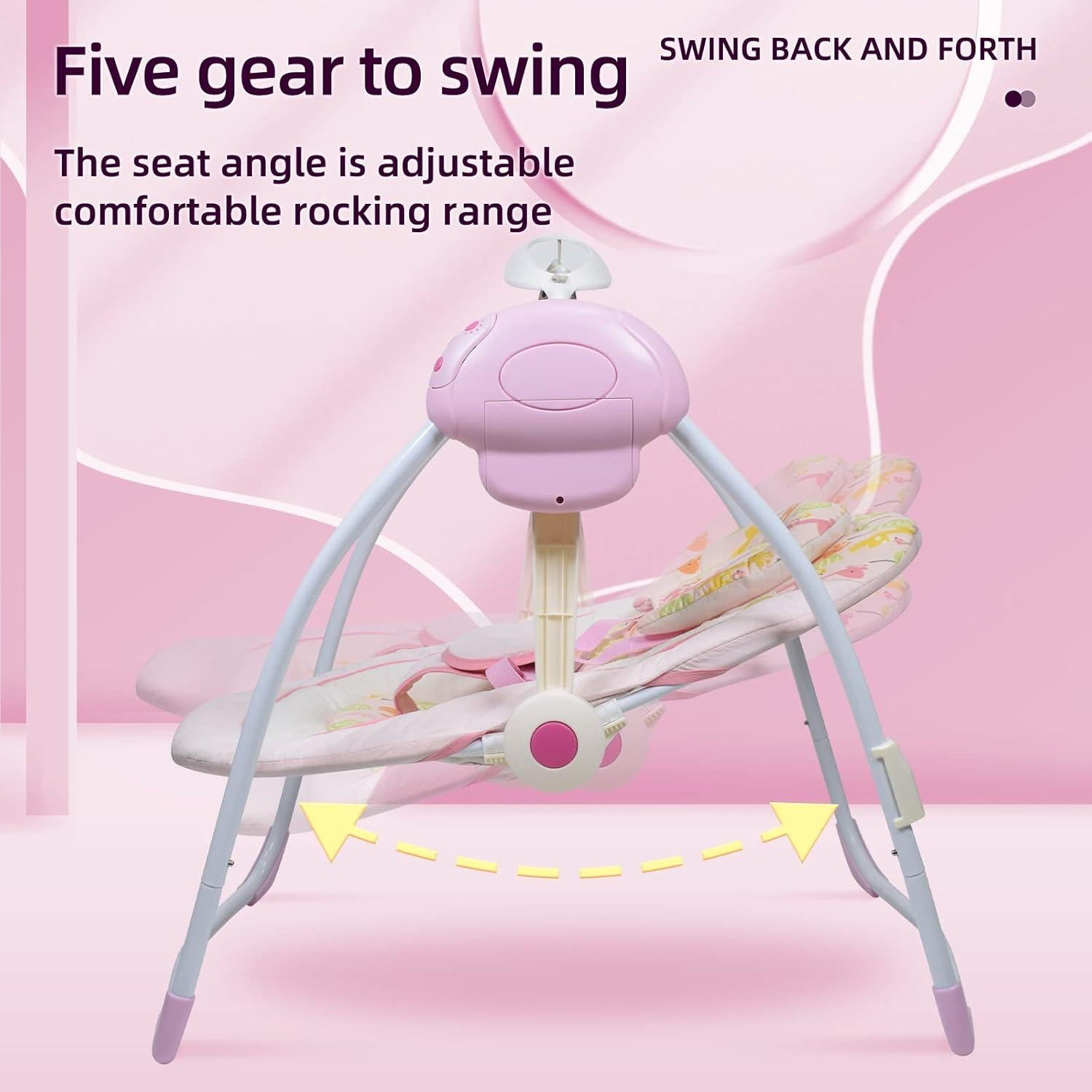 Silla Mecedora Plegable Comfort 25103 para Bebés con Música