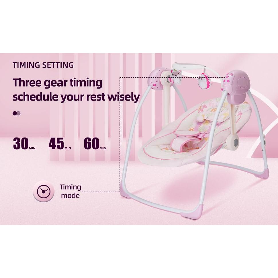 Silla Mecedora Plegable Comfort 25103 para Bebés con Música