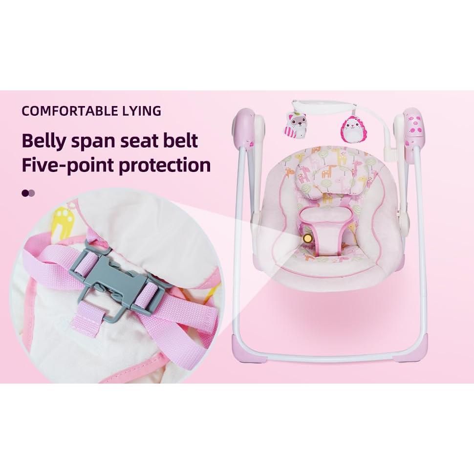 Silla Mecedora Plegable Comfort 25103 para Bebés con Música