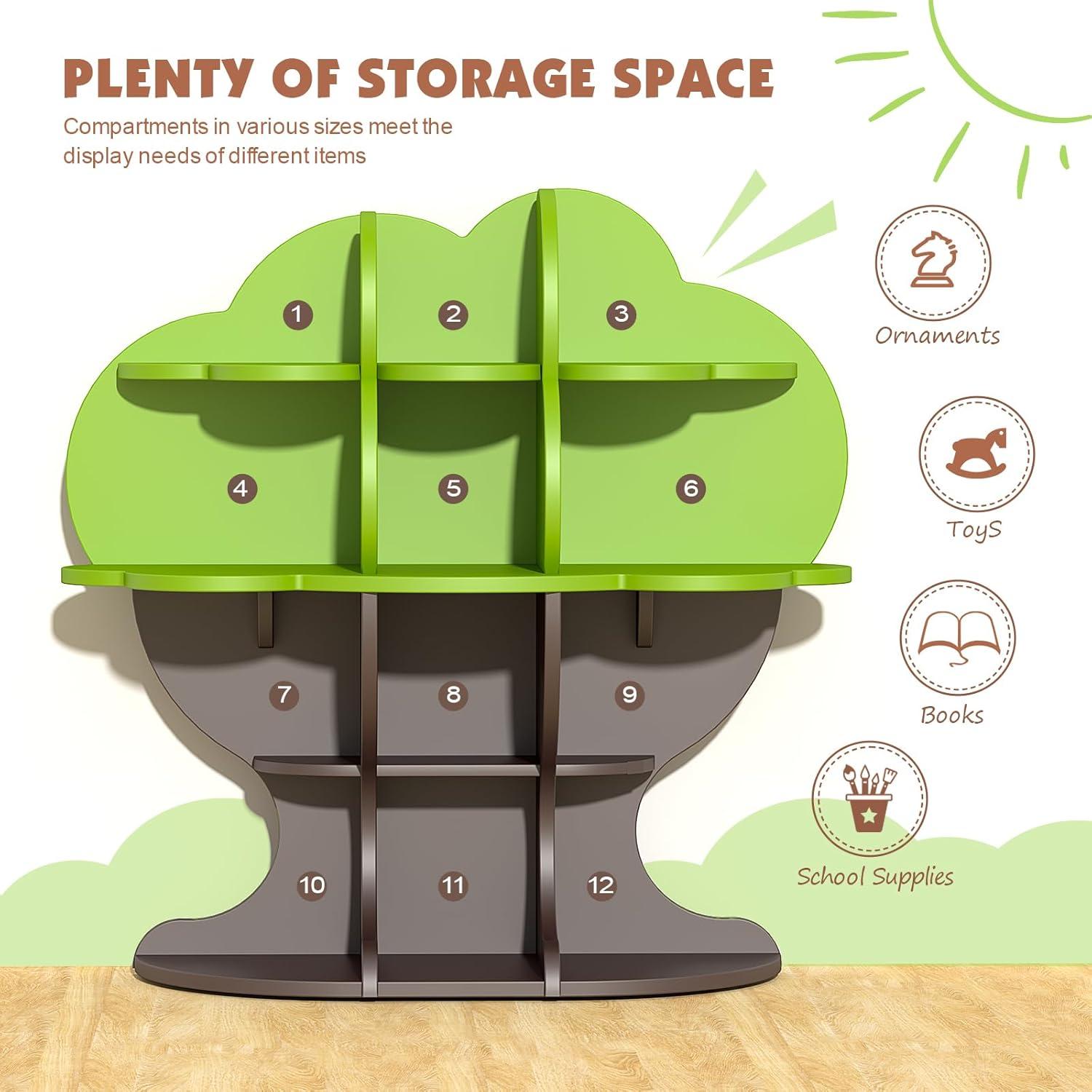 Estantería en forma de árbol NACHES para niños 4 niveles