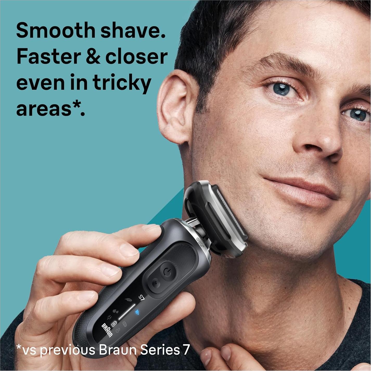 Afeitadora Eléctrica Braun Serie 7 7127cs Impermeable Gris