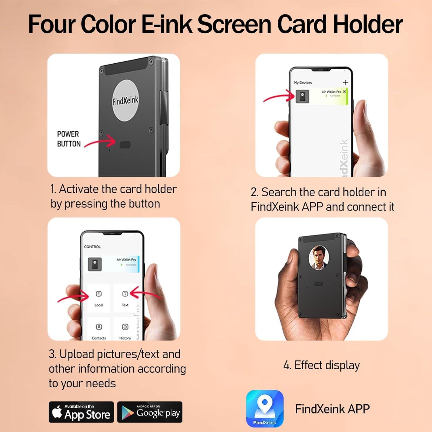 Billetera Inteligente HPSH Air con Pantalla E-Ink y RFID