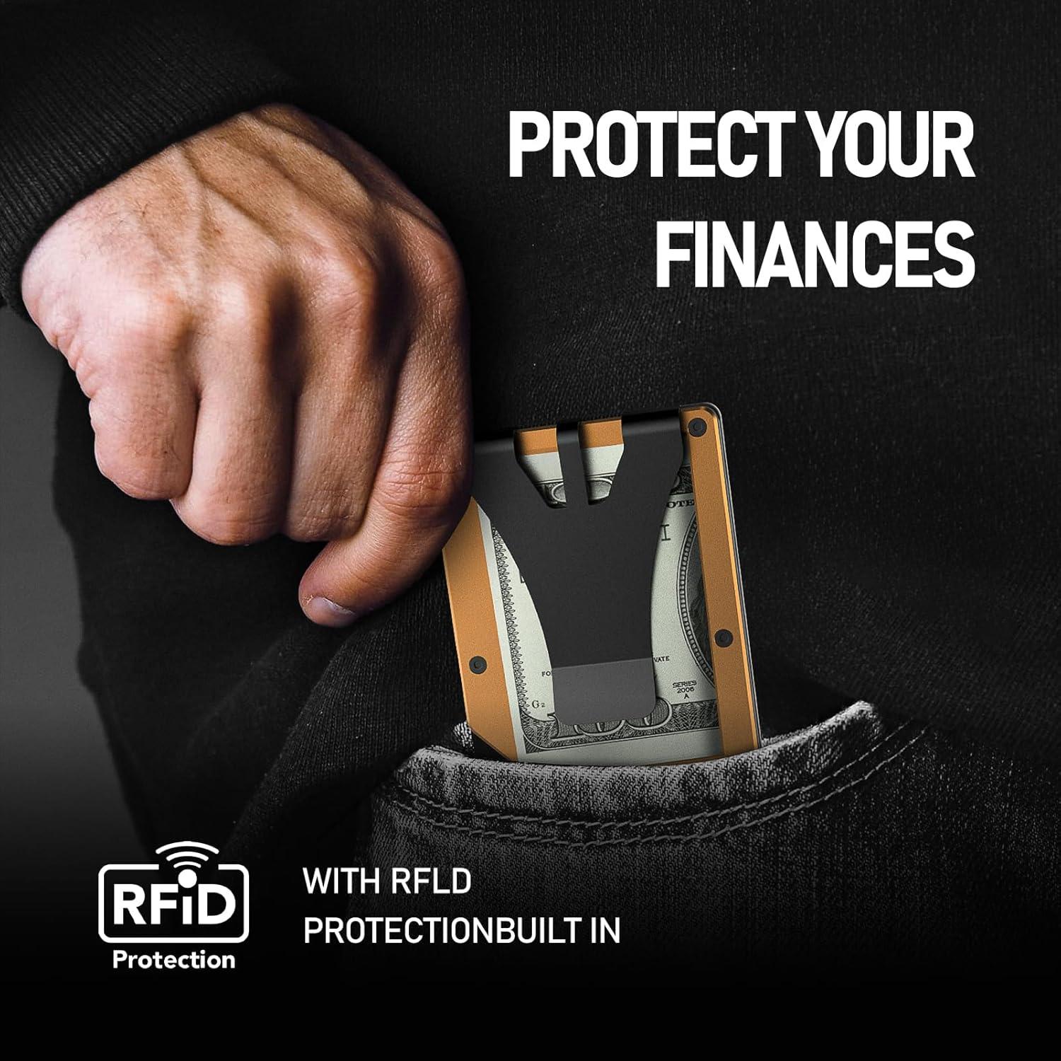 Smart Metal Wallet with Custom 4-Color E-Ink Screen, Double-Tap to Show Contact Info, Built-in Find My Tracker (iOS Only), RFID-Blocking Metal Design, Holds 12 Cards & Removable Cash Clip