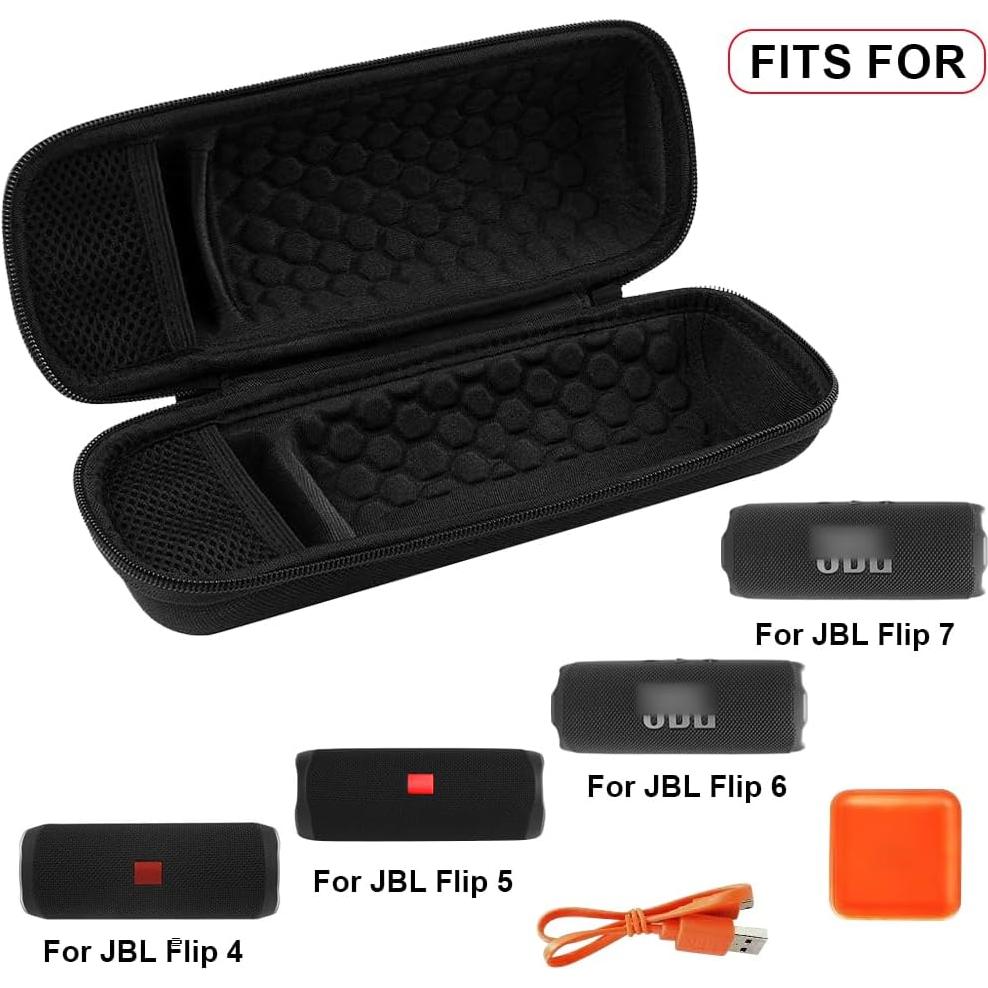 Funda para altavoz Comecase JBL Flip 7/6/5/4 - Negro