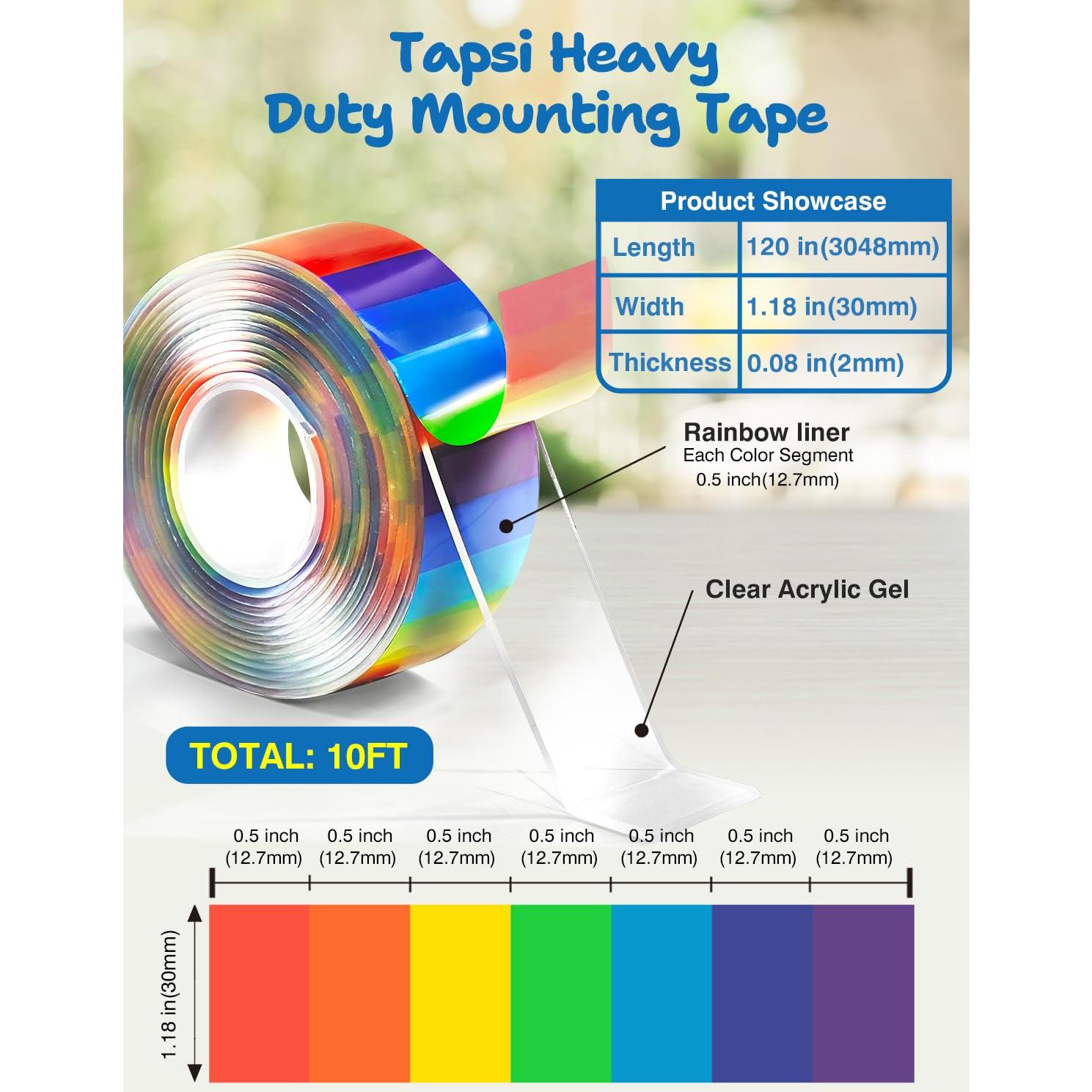Cinta Doble Cara Tapsi 3 cm x 3 m Resistente Interior Exterior