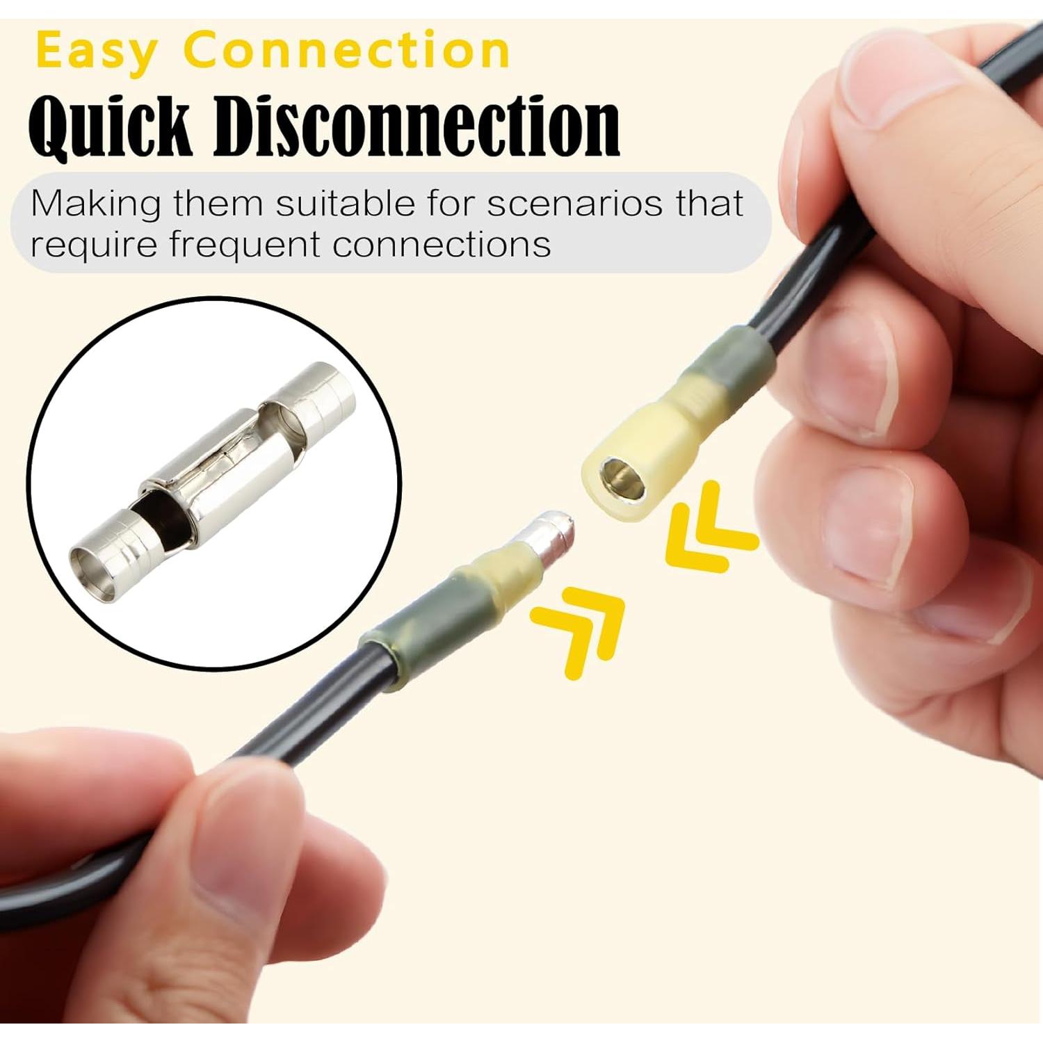 Kit 150 Conectores de Bala Termocontraíbles Xaugiry AWG12-10