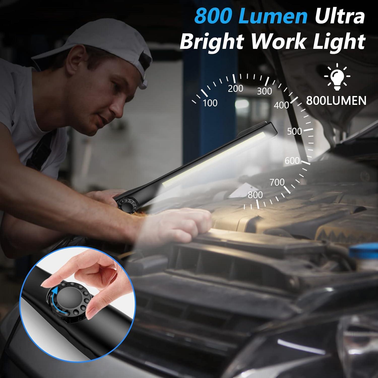 Luz de Trabajo LED NileBoom 800 Lúmenes Recargable 3200mAh