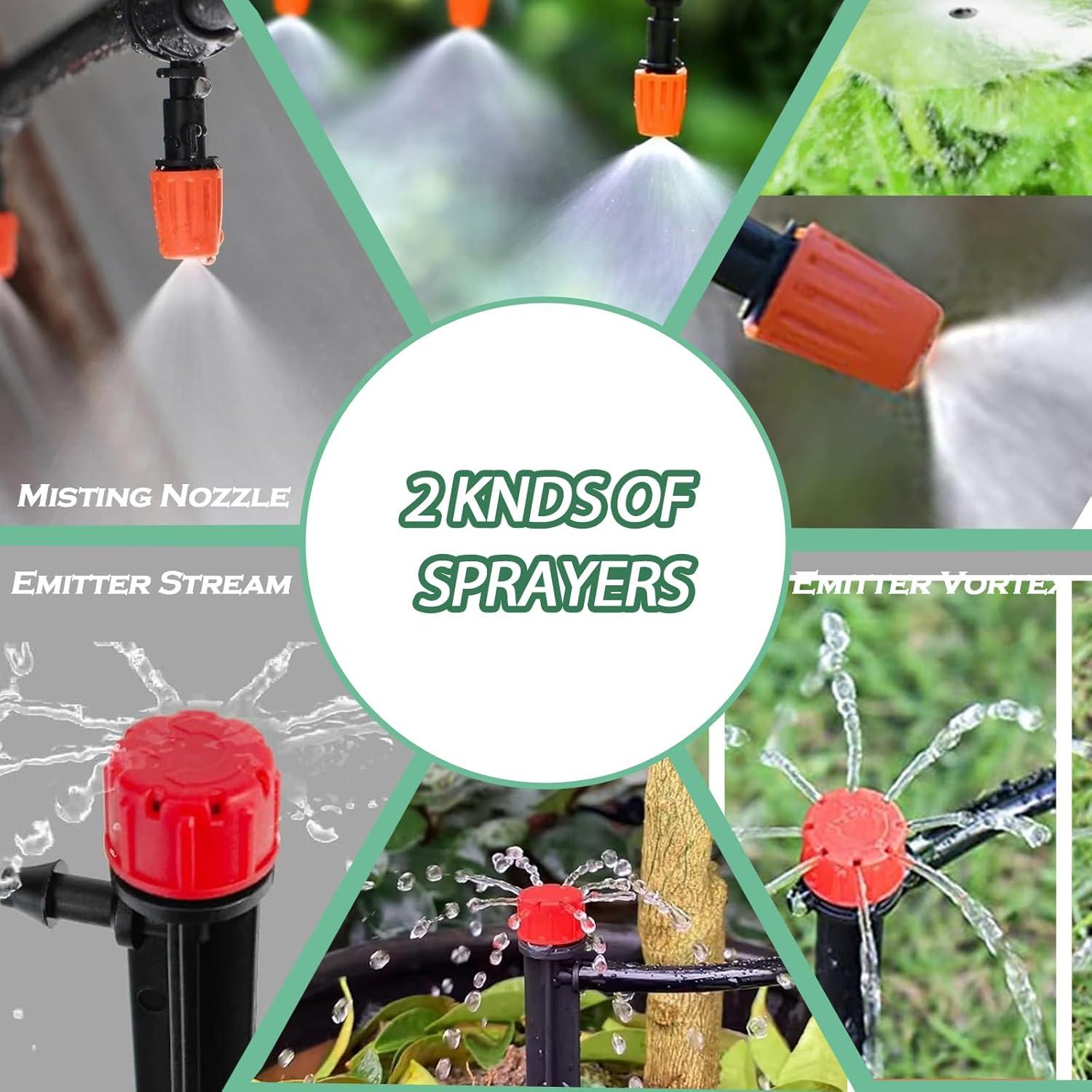 Sistema de Riego por Goteo ANSIKE 50 m con Boquillas Ajustables