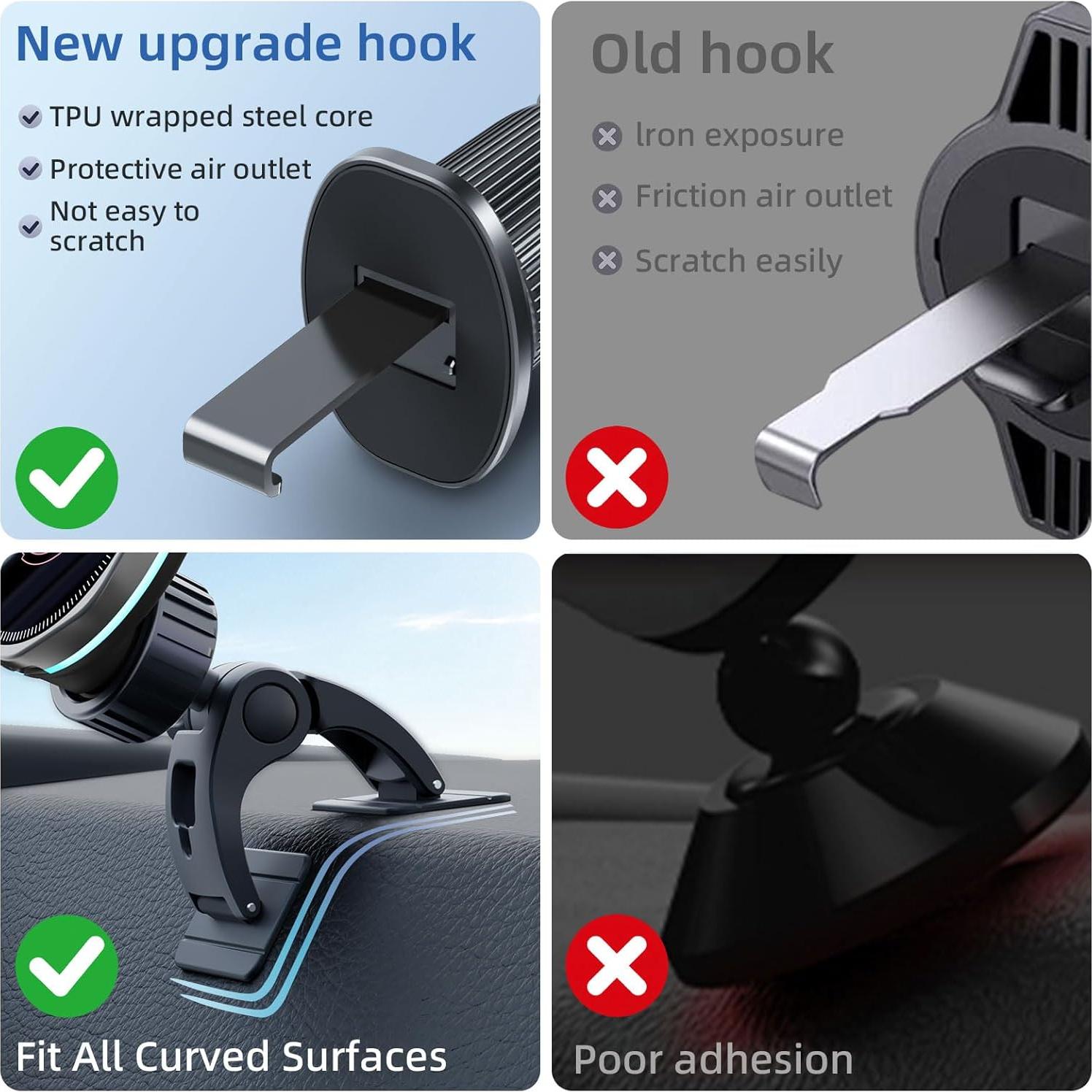 Cargador Inalámbrico MagSafe Crienten 15W Soporte Auto 360°