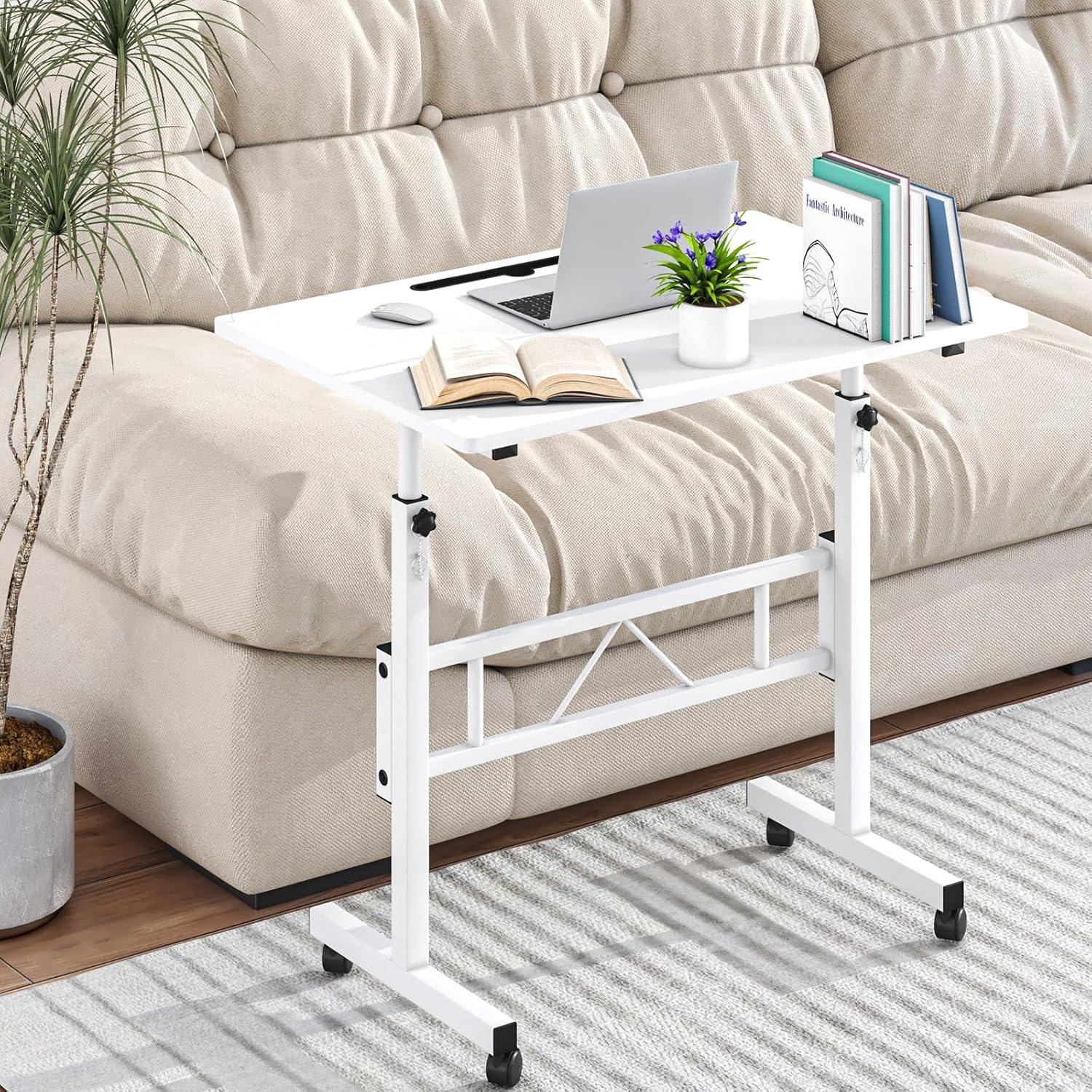 Escritorio de Pie Ajustable Autex AT-SD-Blanco 80x40 cm