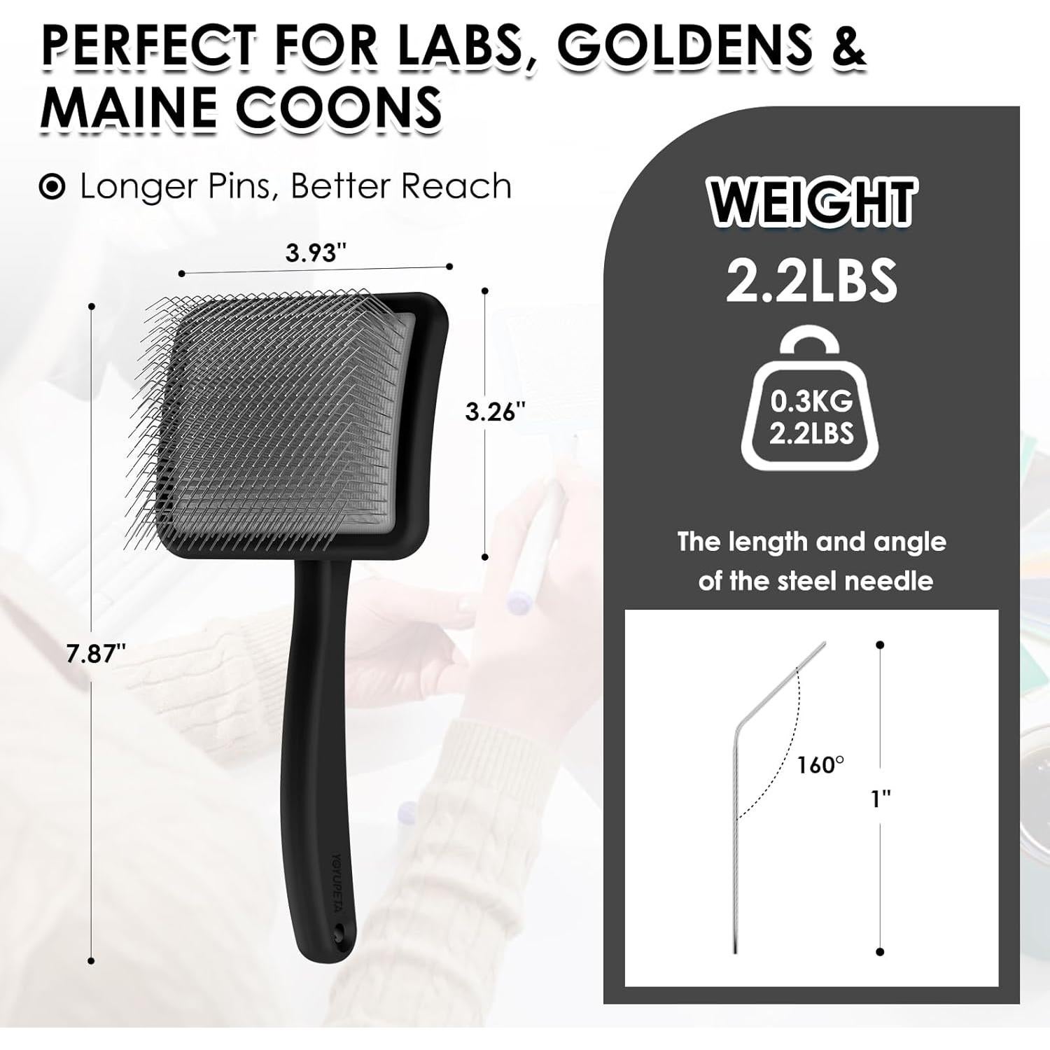 Kit de Aseo para Mascotas YOYUPETA - Cepillo Slicker Grande