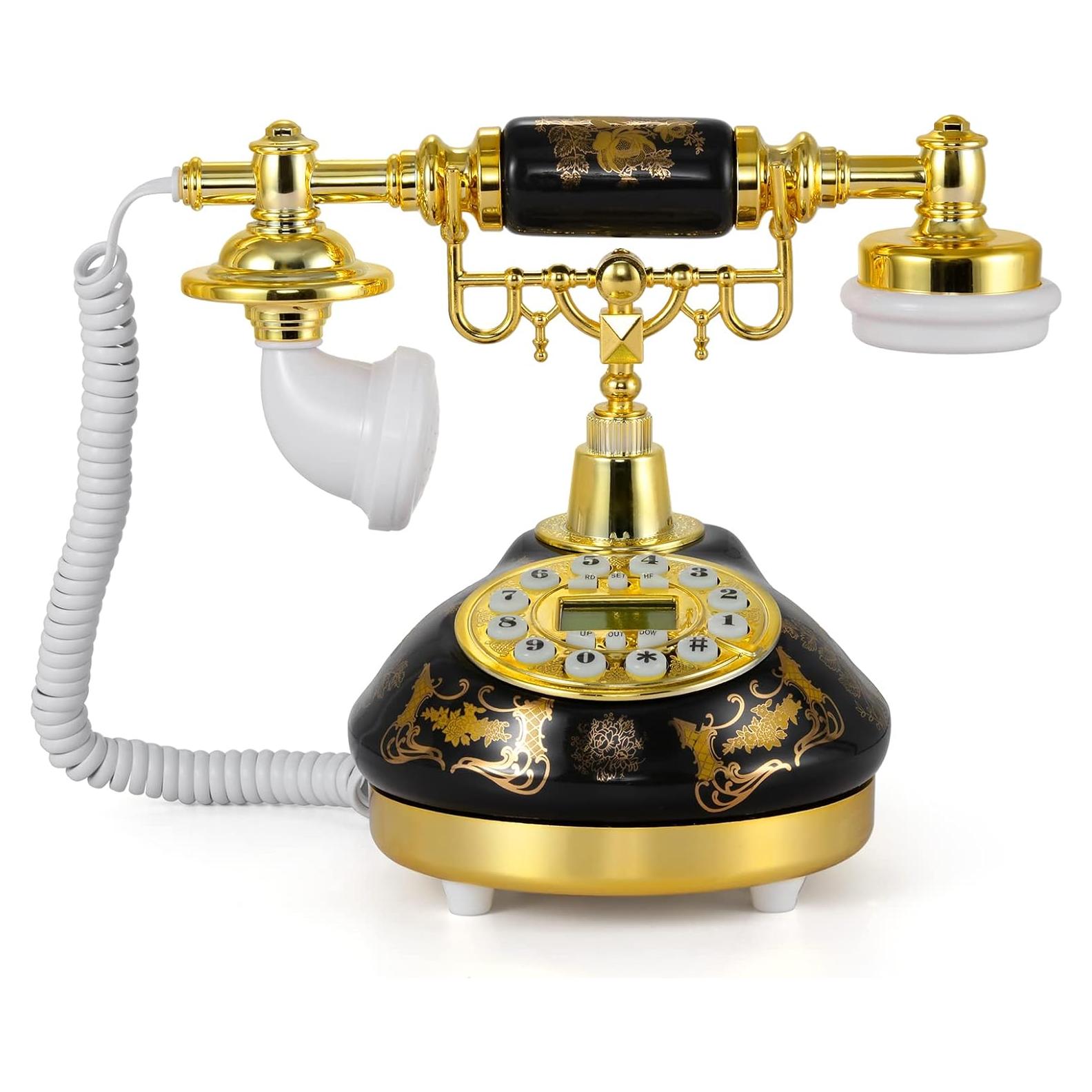 Teléfono Retro Dyna-Living con Pantalla LCD y Volumen Ajustable