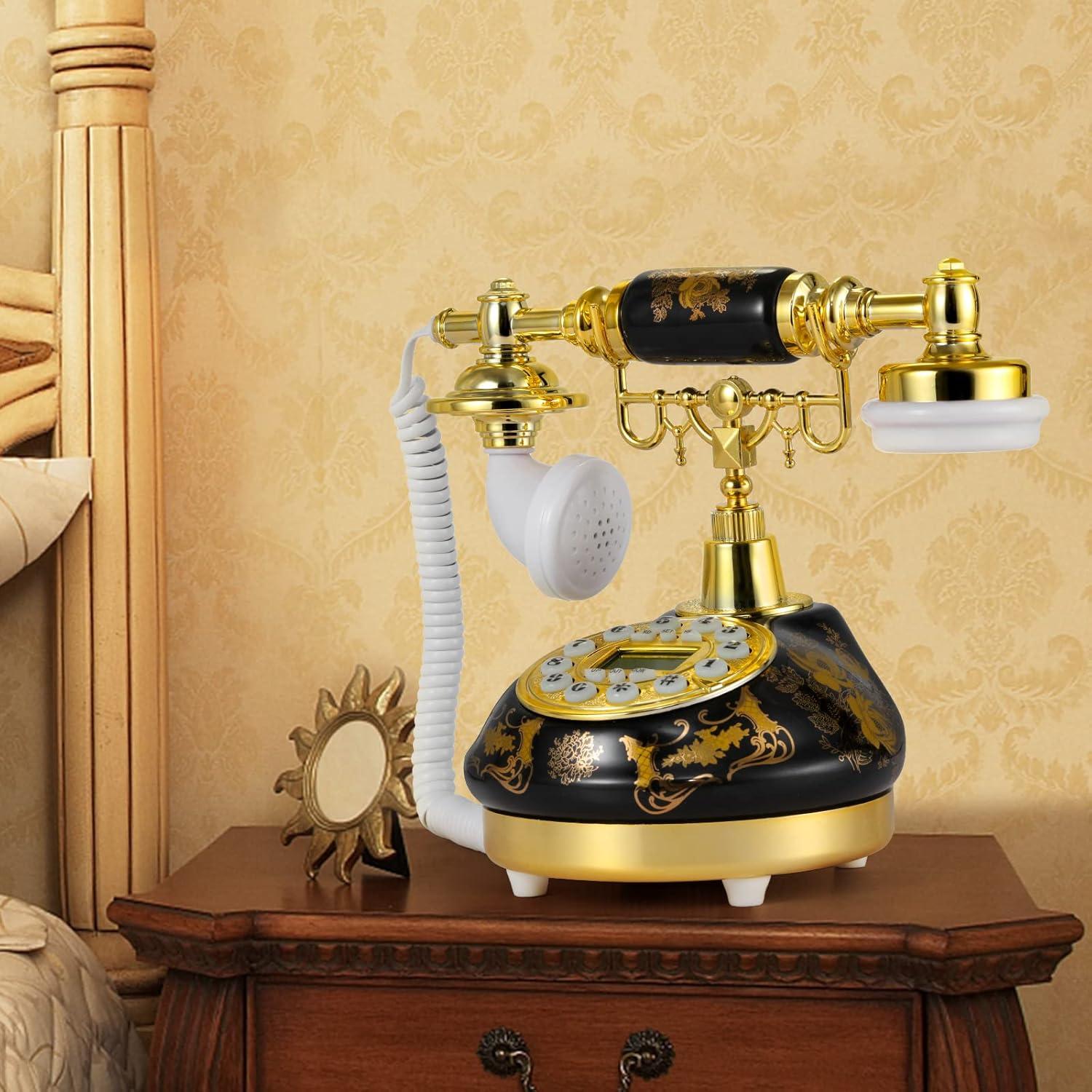 Teléfono Retro Dyna-Living con Pantalla LCD y Volumen Ajustable