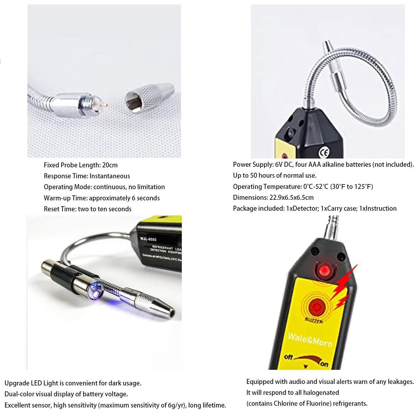 Detector de Fugas de Refrigerante Wale&Morn WJL-6000L