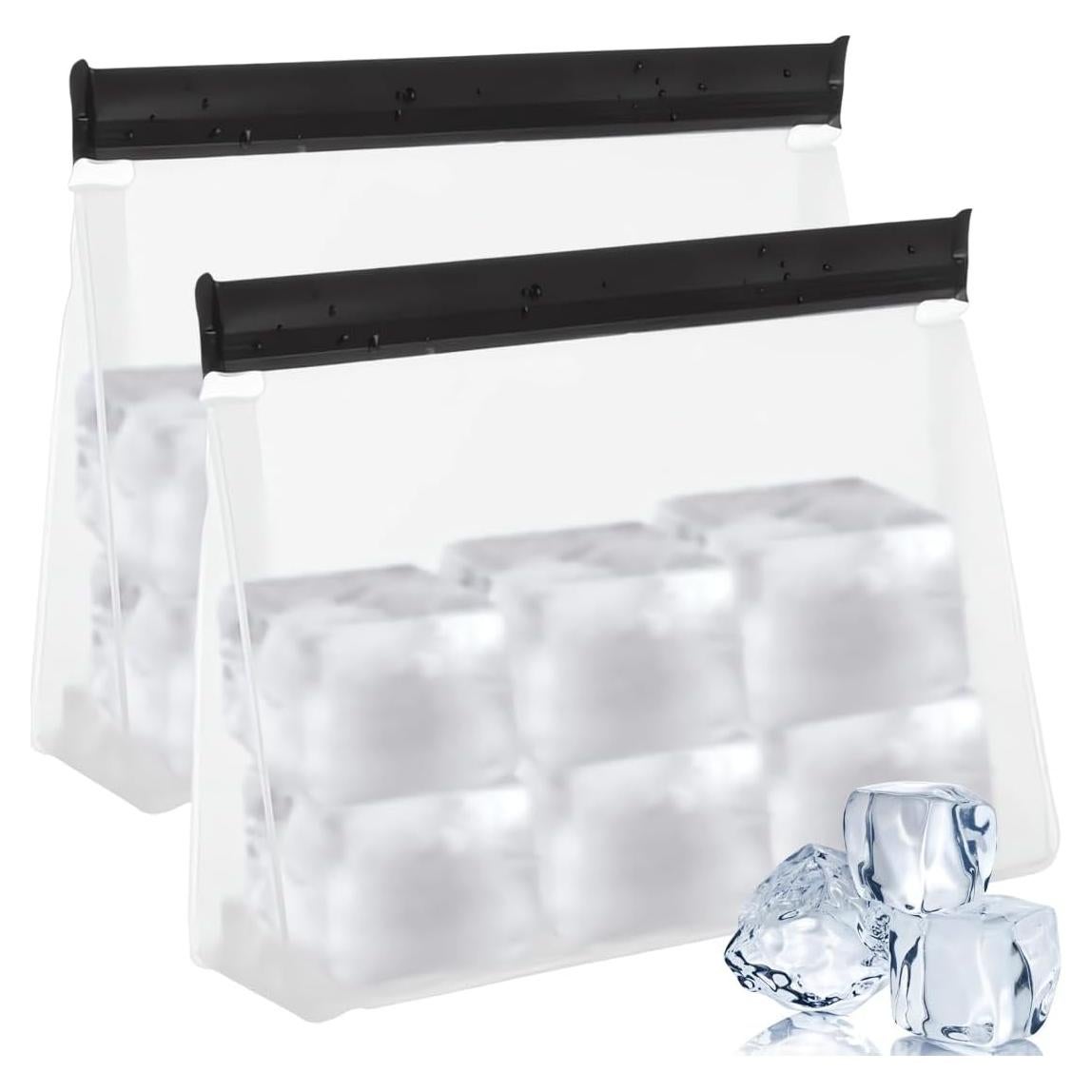 2PCS Bolsa de Almacenamiento de Hielo Reutilizable USEDGDIG 25x18.5 cm