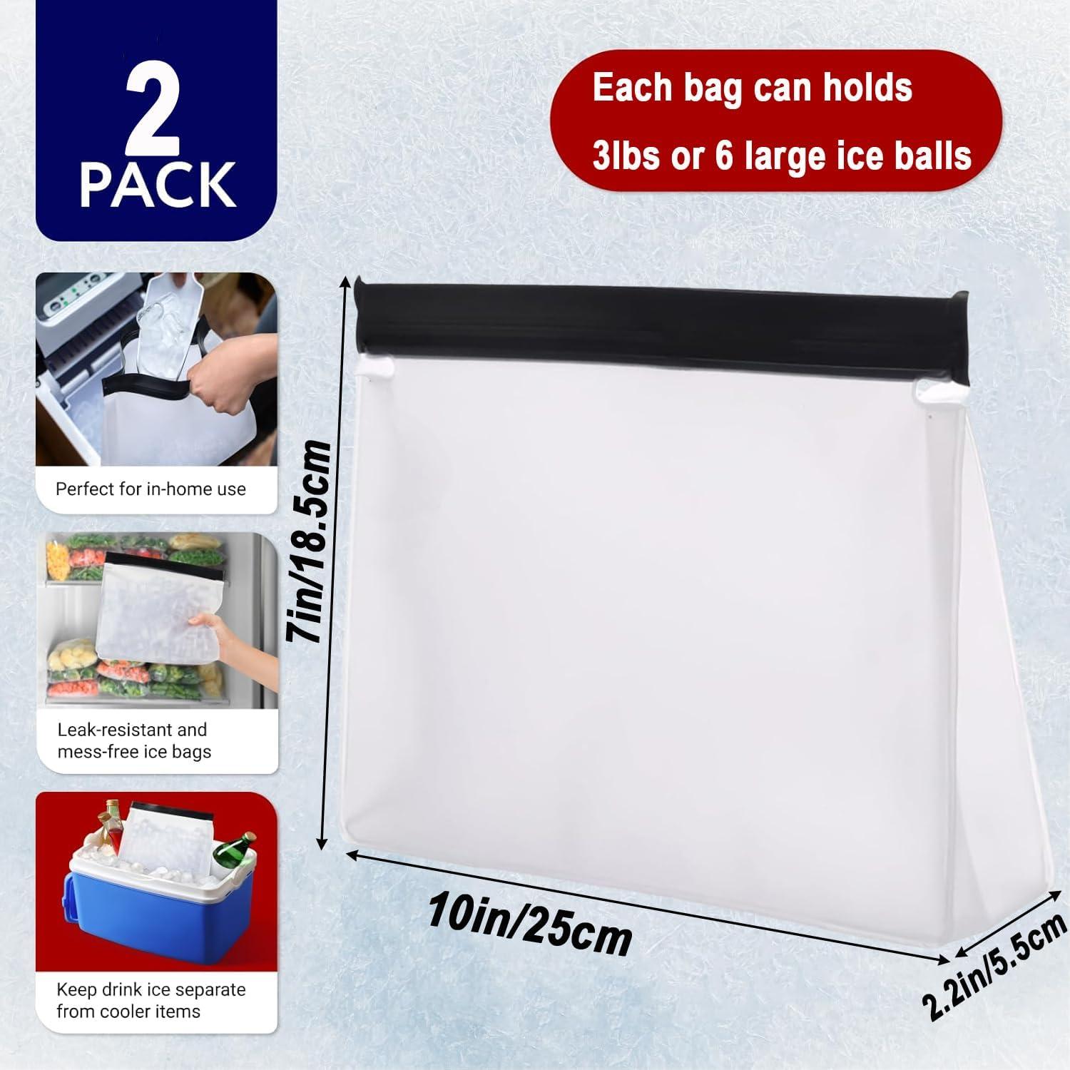 2PCS Bolsa de Almacenamiento de Hielo Reutilizable USEDGDIG 25x18.5 cm