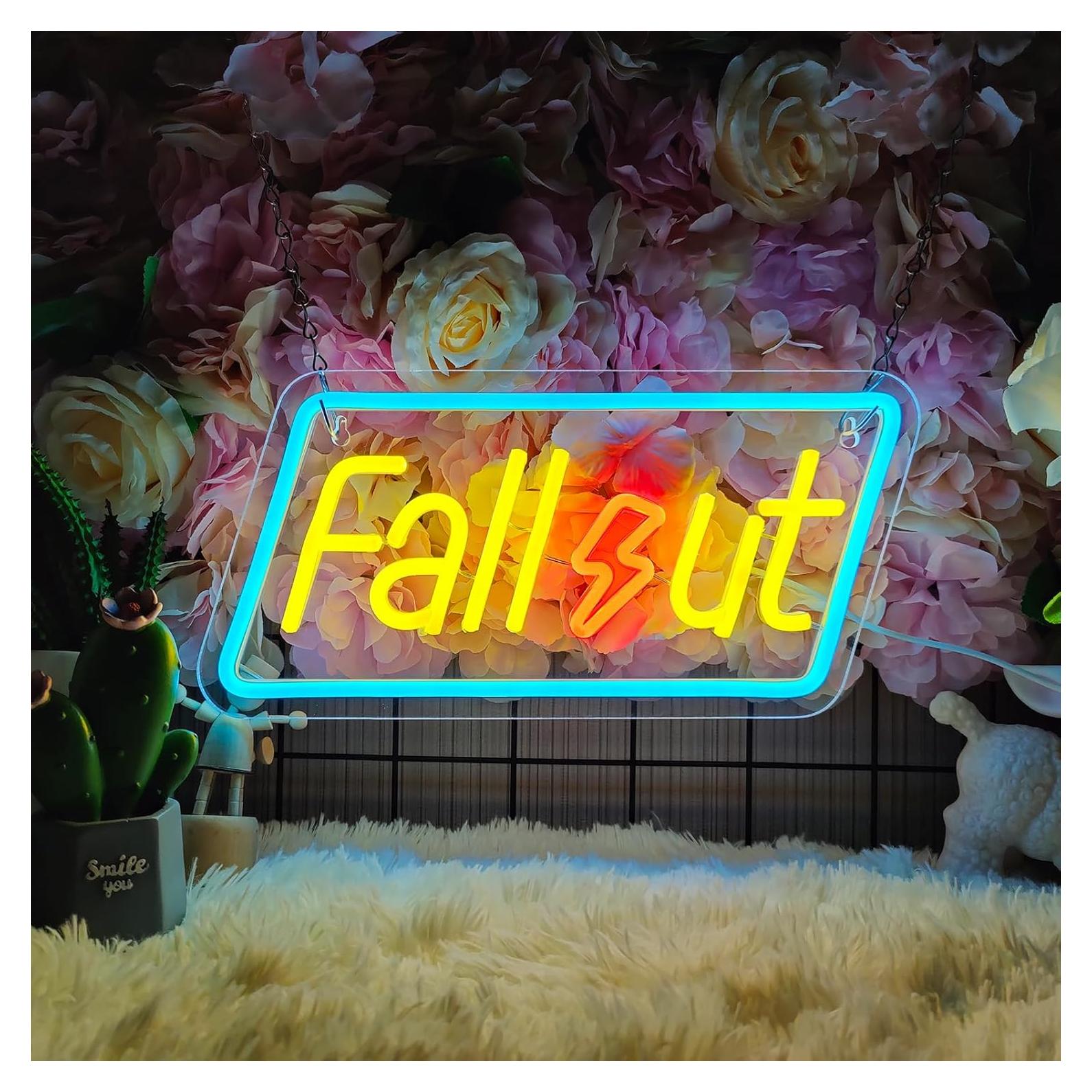 Letrero Neón LED Fallout IMEGINA 35.1x17 cm Decoración