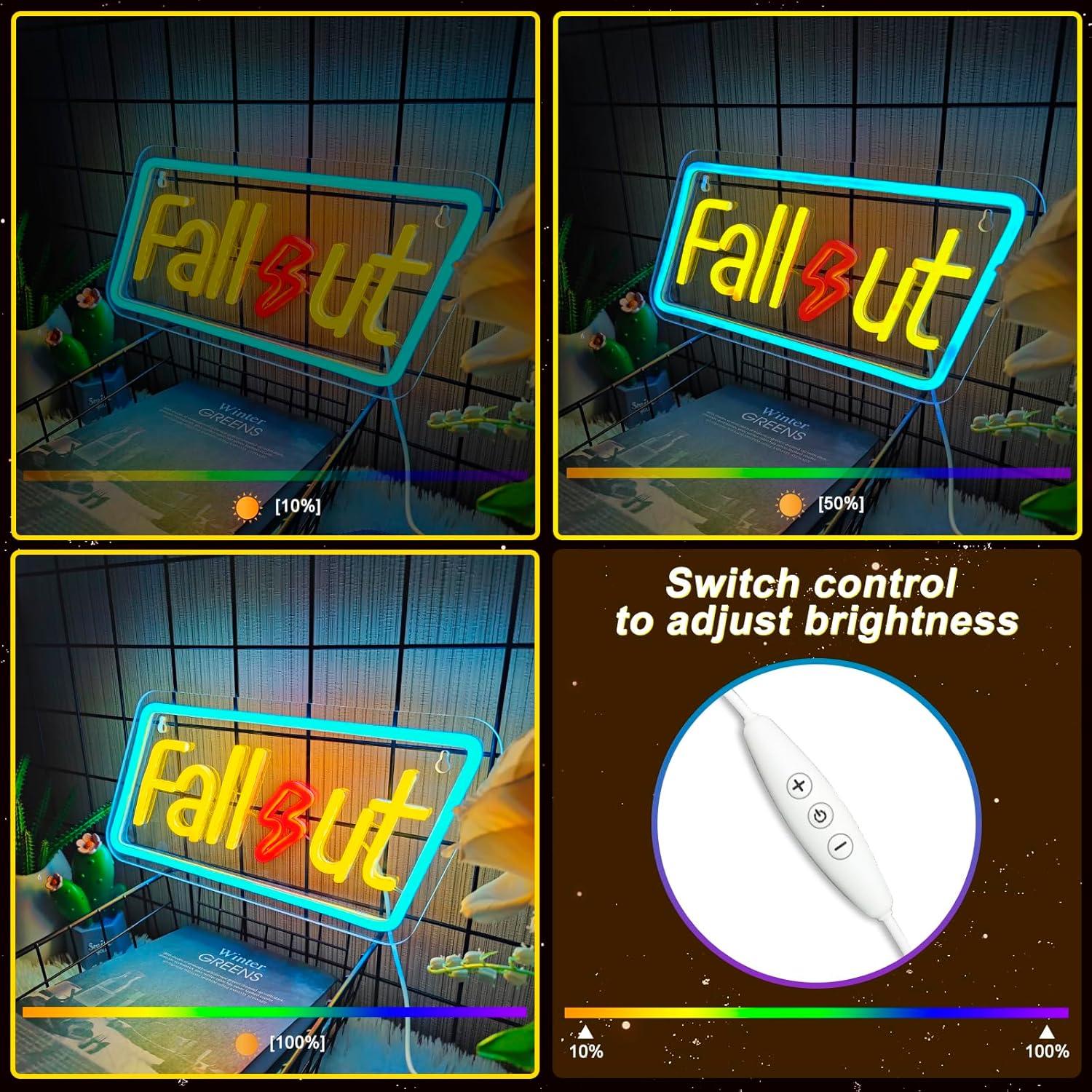 Letrero Neón LED Fallout IMEGINA 35.1x17 cm Decoración