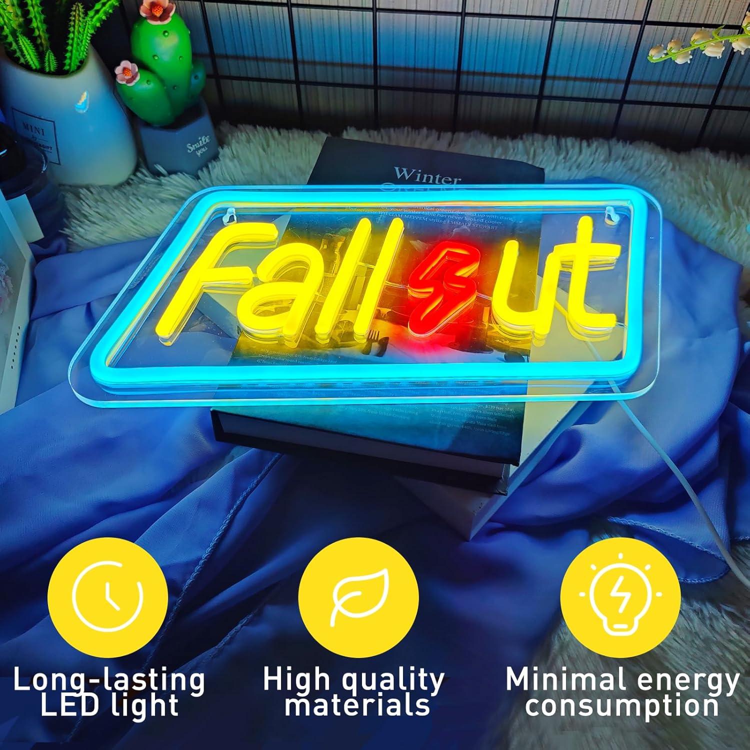 Letrero Neón LED Fallout IMEGINA 35.1x17 cm Decoración