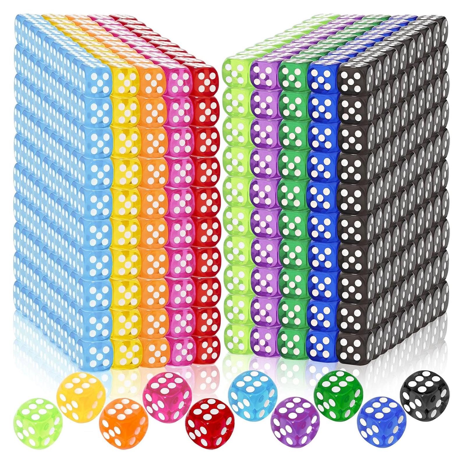 Juego de Dados de Colores 100 Piezas 14 mm Beieverluck
