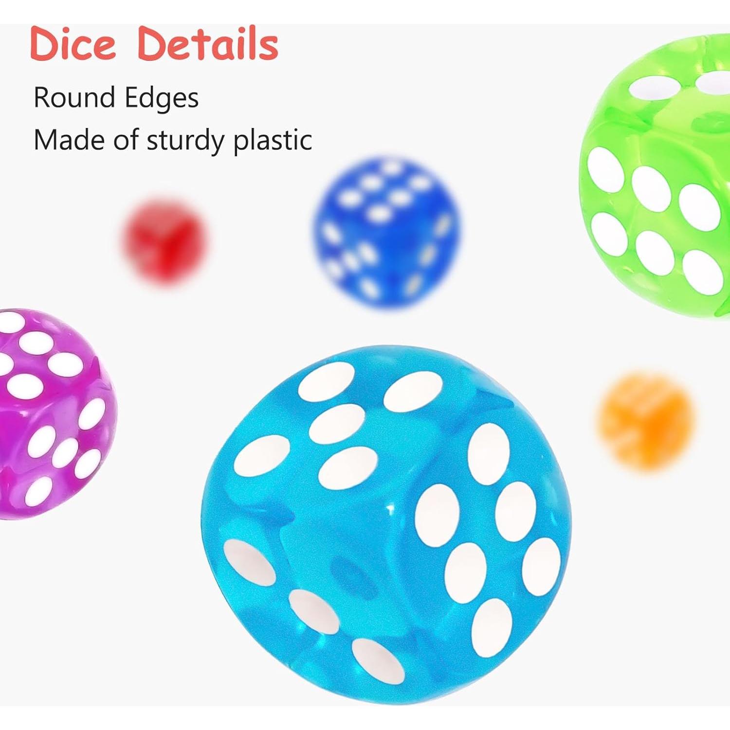 Juego de Dados de Colores 100 Piezas 14 mm Beieverluck