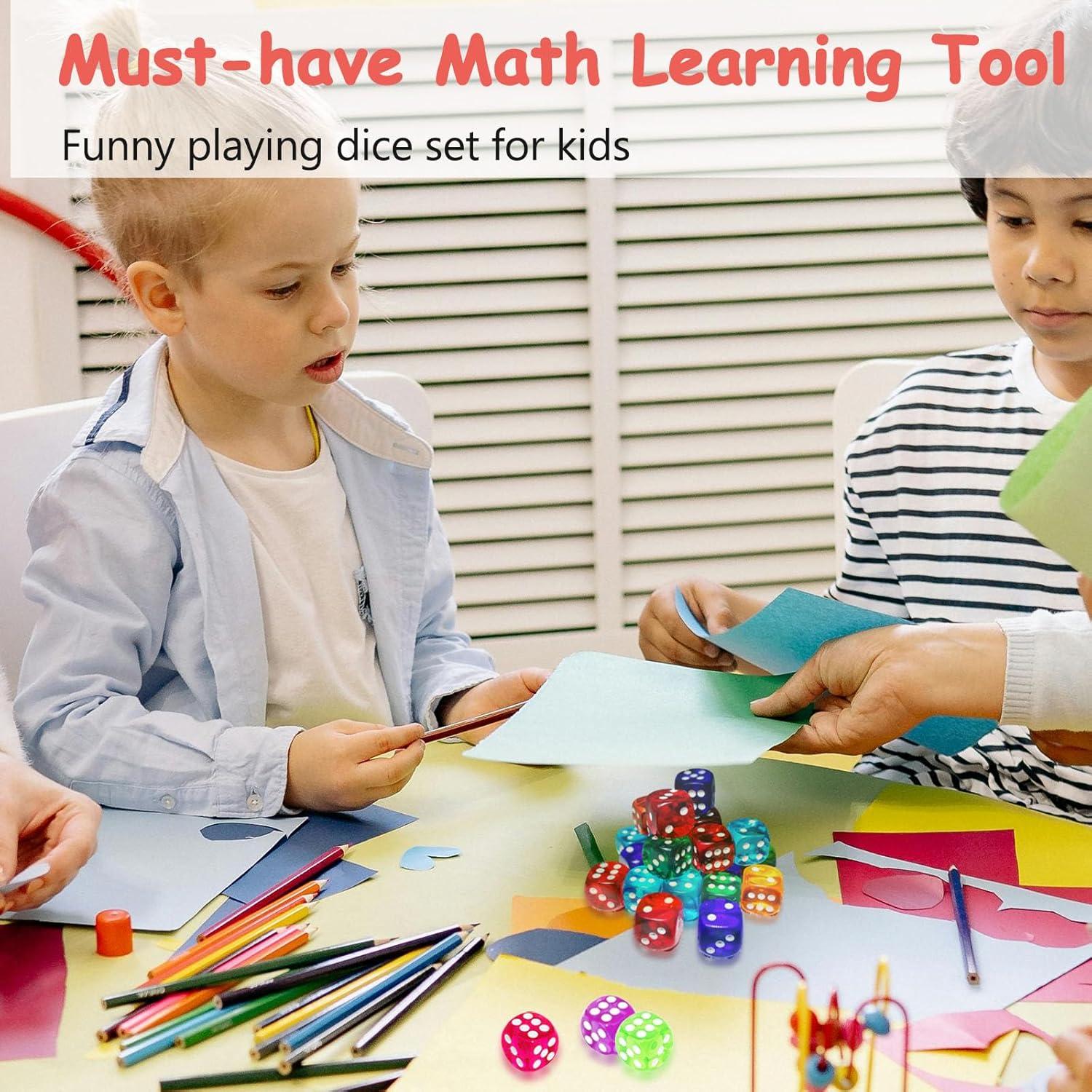 Juego de Dados de Colores 100 Piezas 14 mm Beieverluck