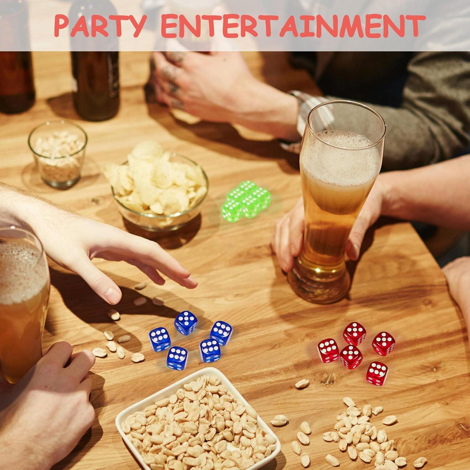 Juego de Dados de Colores 100 Piezas 14 mm Beieverluck