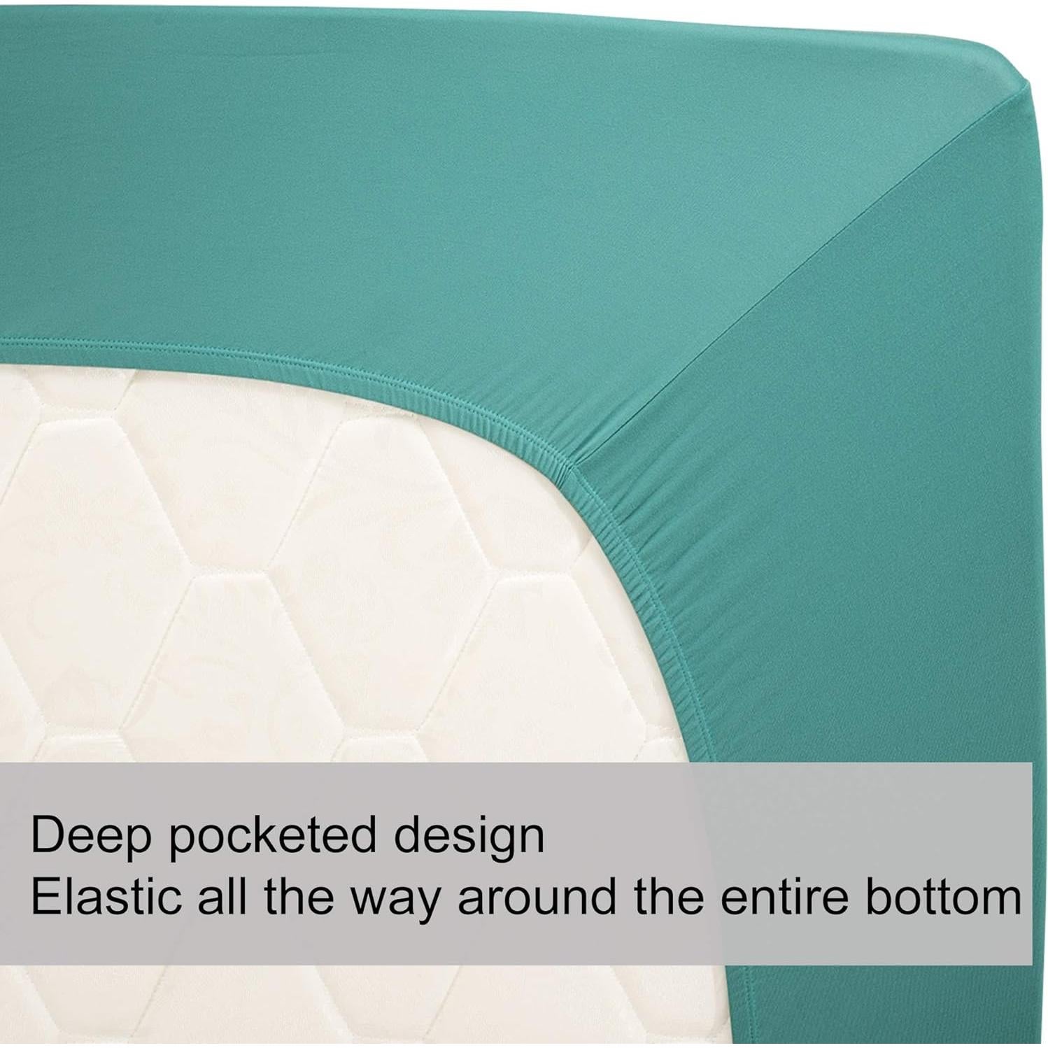 Sábana Ajustable Twin N&Y HOME Aqua 40.64 cm Profundidad