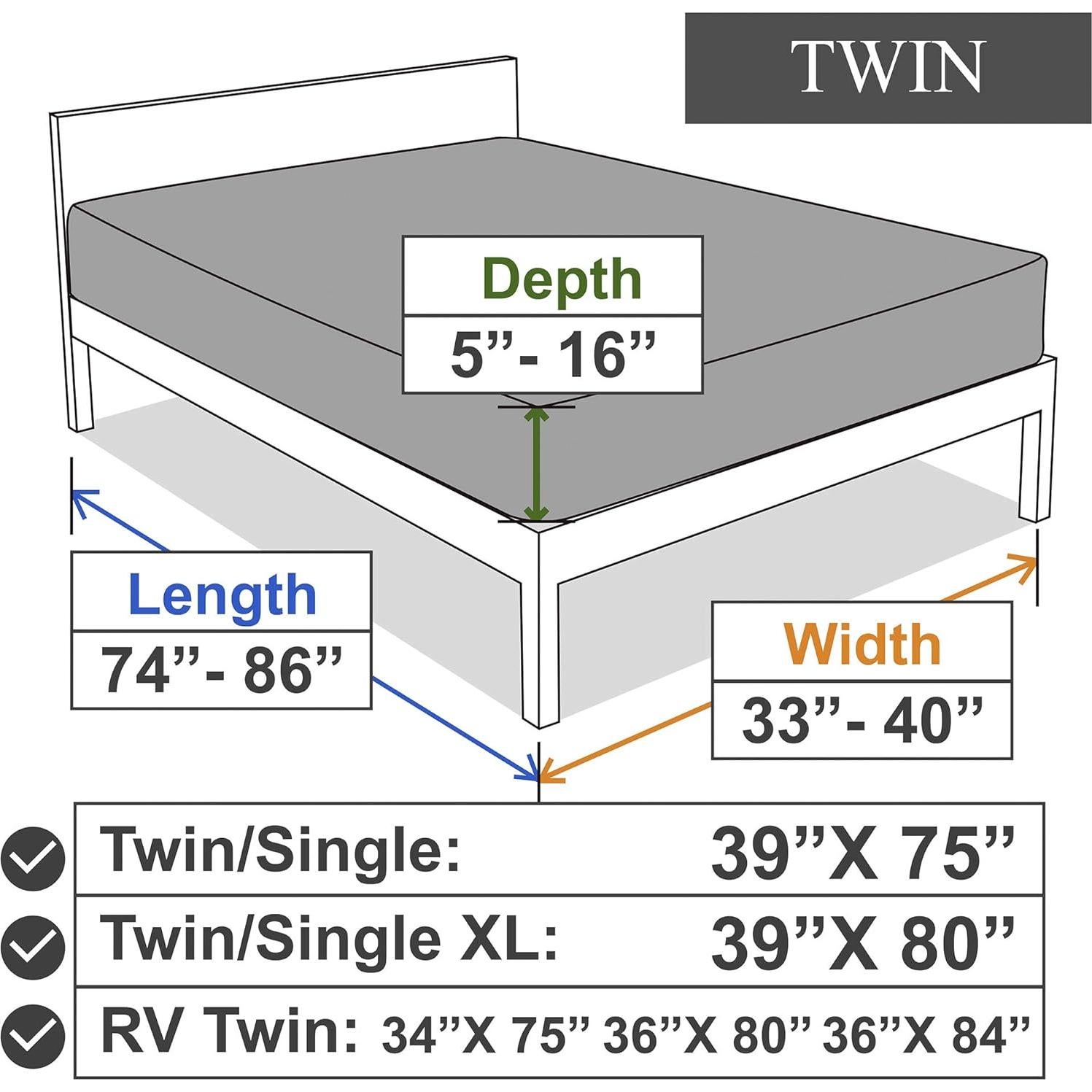 Sábana Ajustable Twin N&Y HOME Aqua 40.64 cm Profundidad