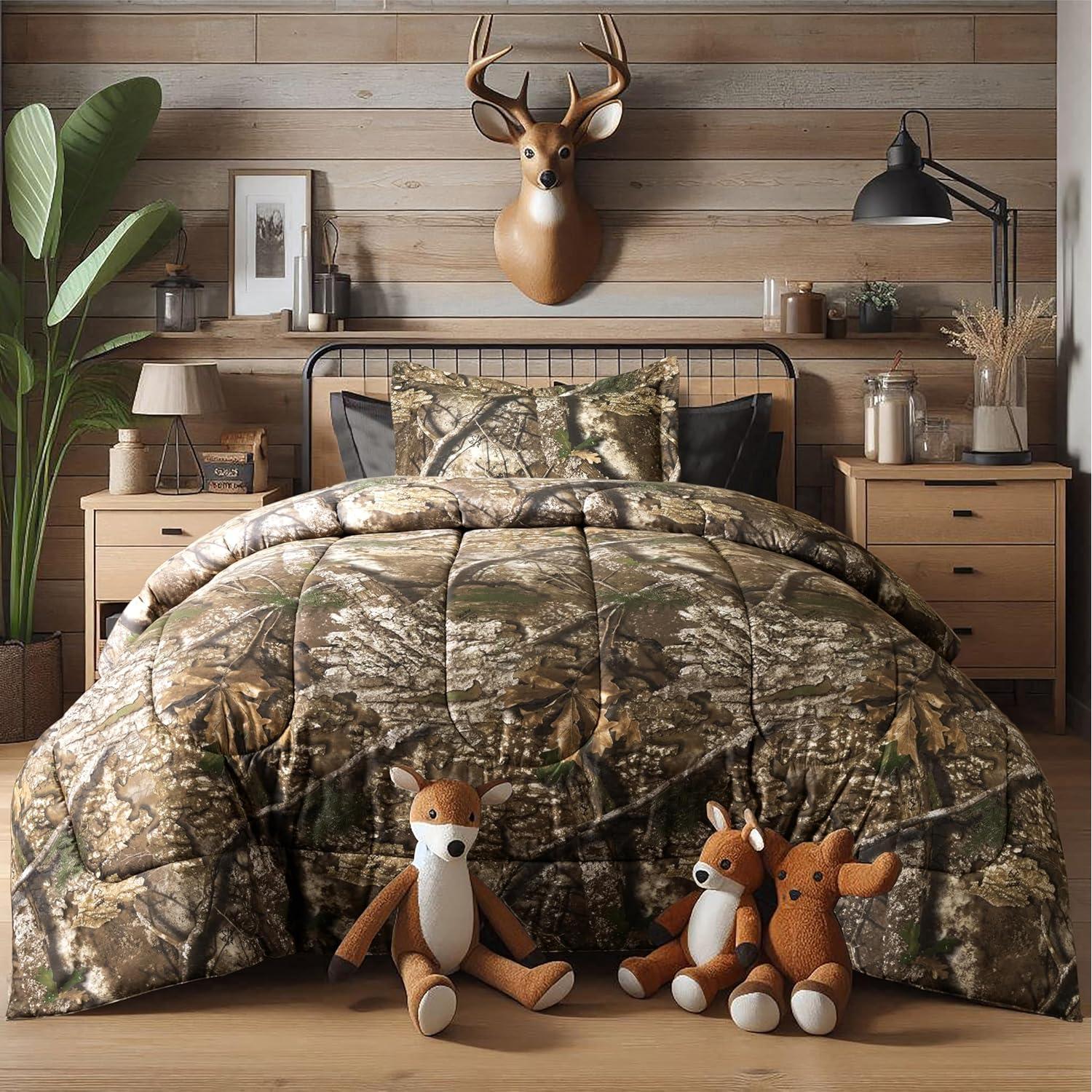 Conjunto Edredón Twin VISI-ONE Camo APX Microfibra 2 Piezas