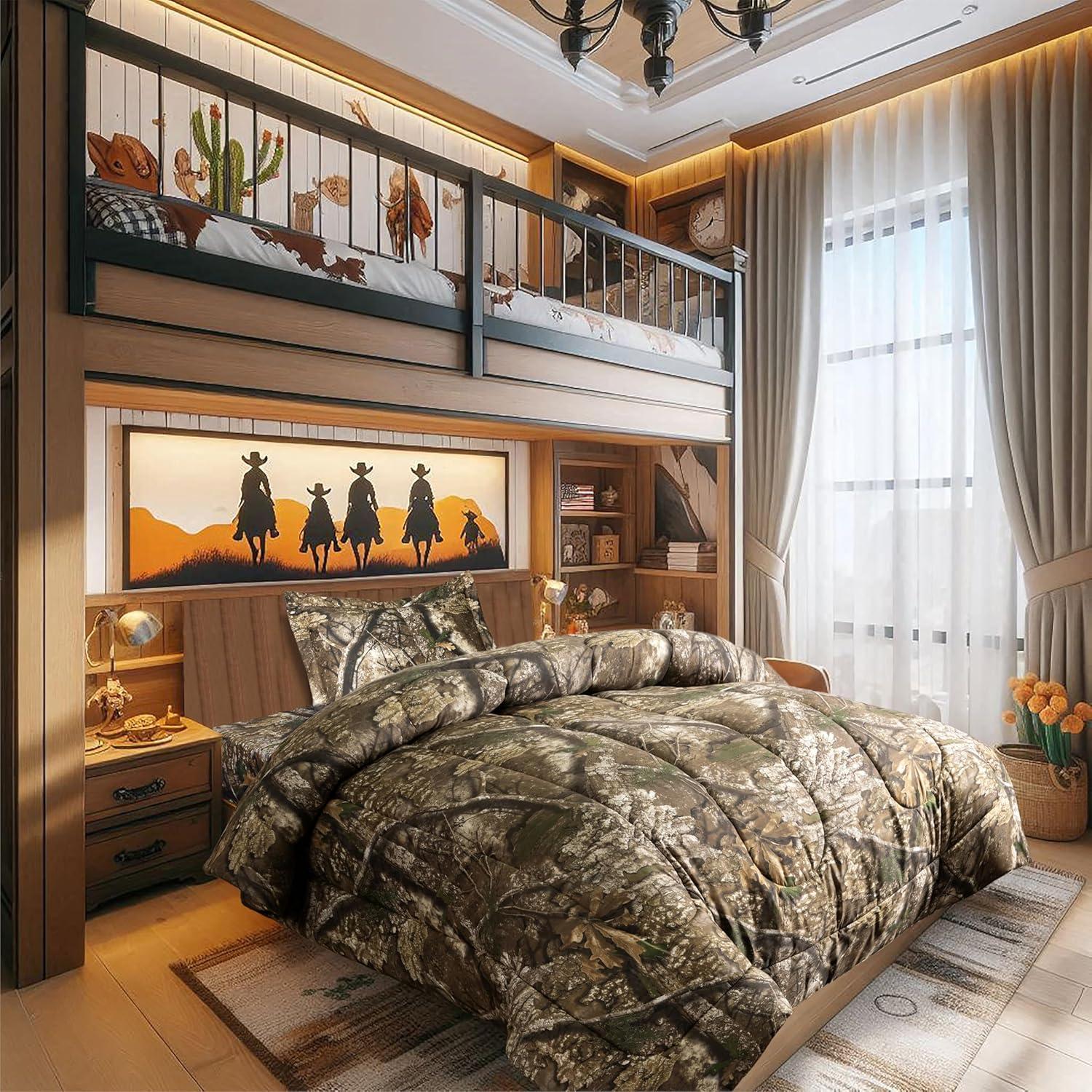 Conjunto Edredón Twin VISI-ONE Camo APX Microfibra 2 Piezas