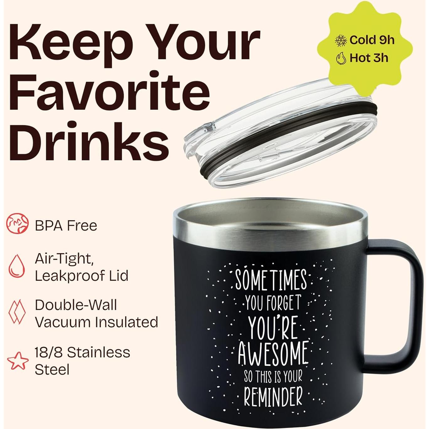 Taza Divertida KLUBI para Papá 14oz Negra - Regalo Navidad