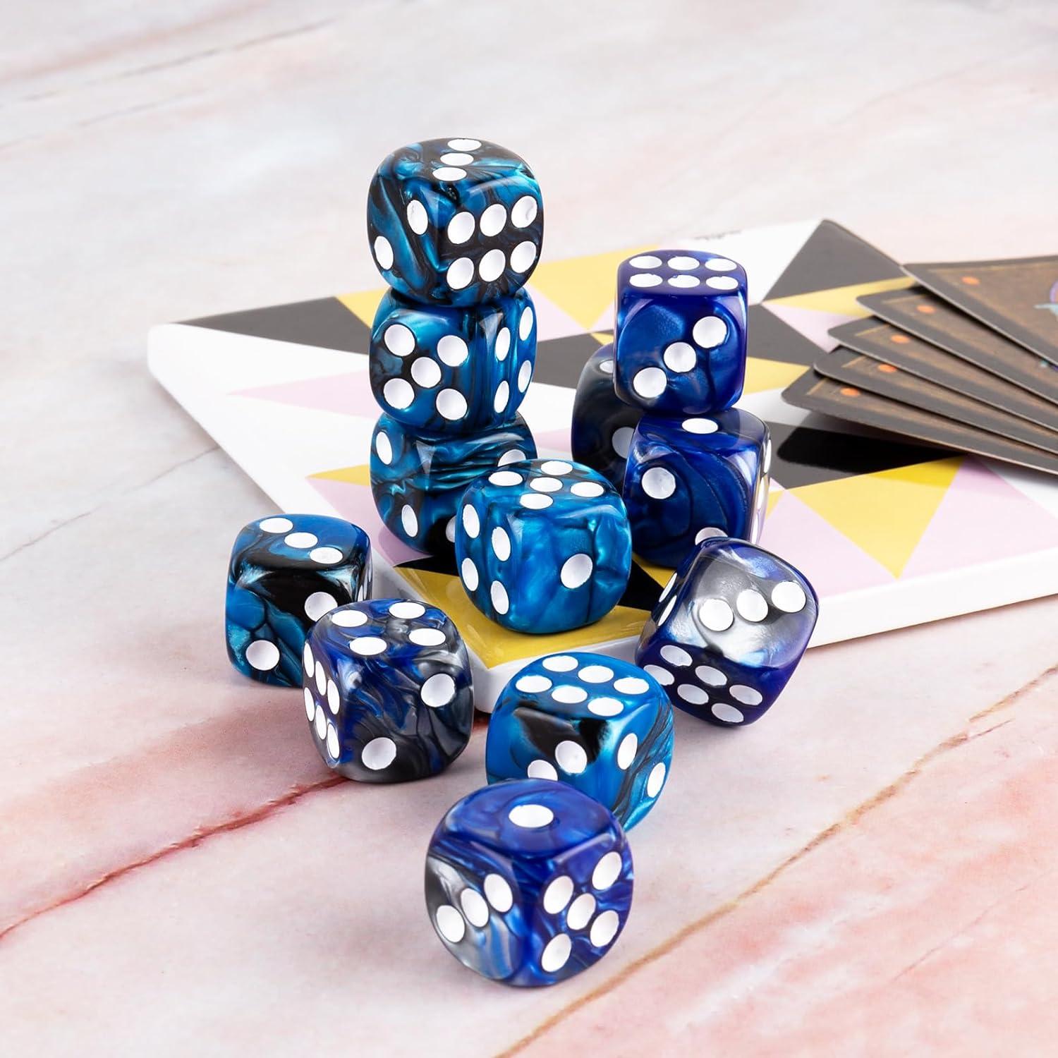 Set de 24 Dados D6 Acrílico 16mm con Bolsa LAMJAM