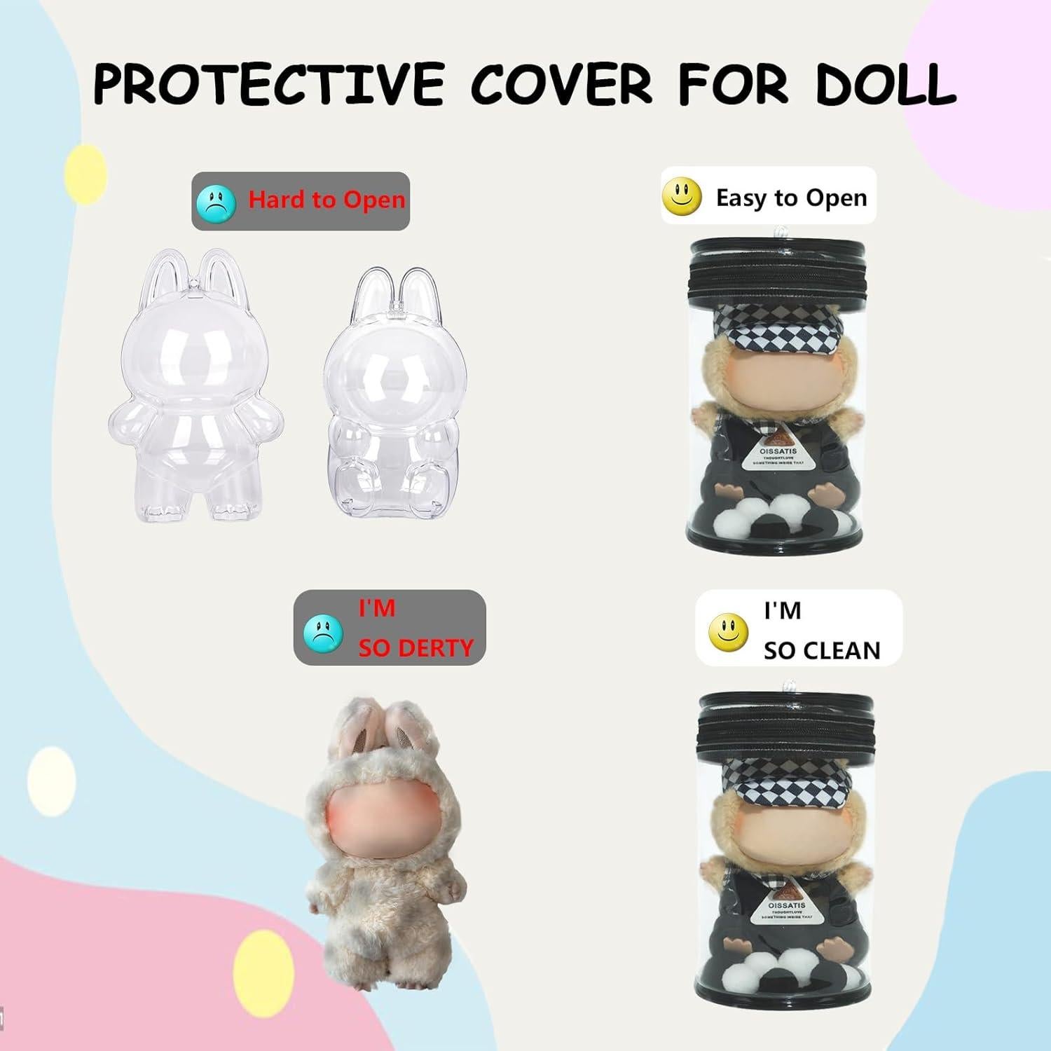 Funda Protectora Cilíndrica HiOKOU para Figuras - Negro