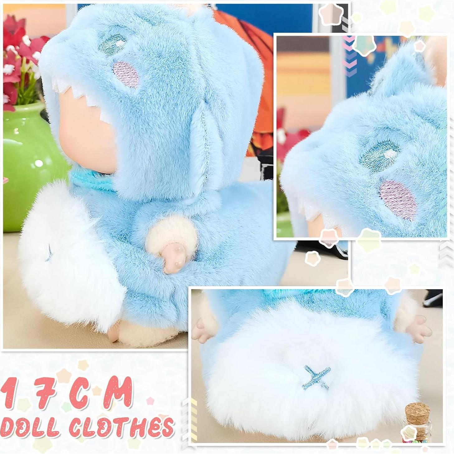 Ropa de Muñeca Beljeley Tiburón Azul 17 cm Suave