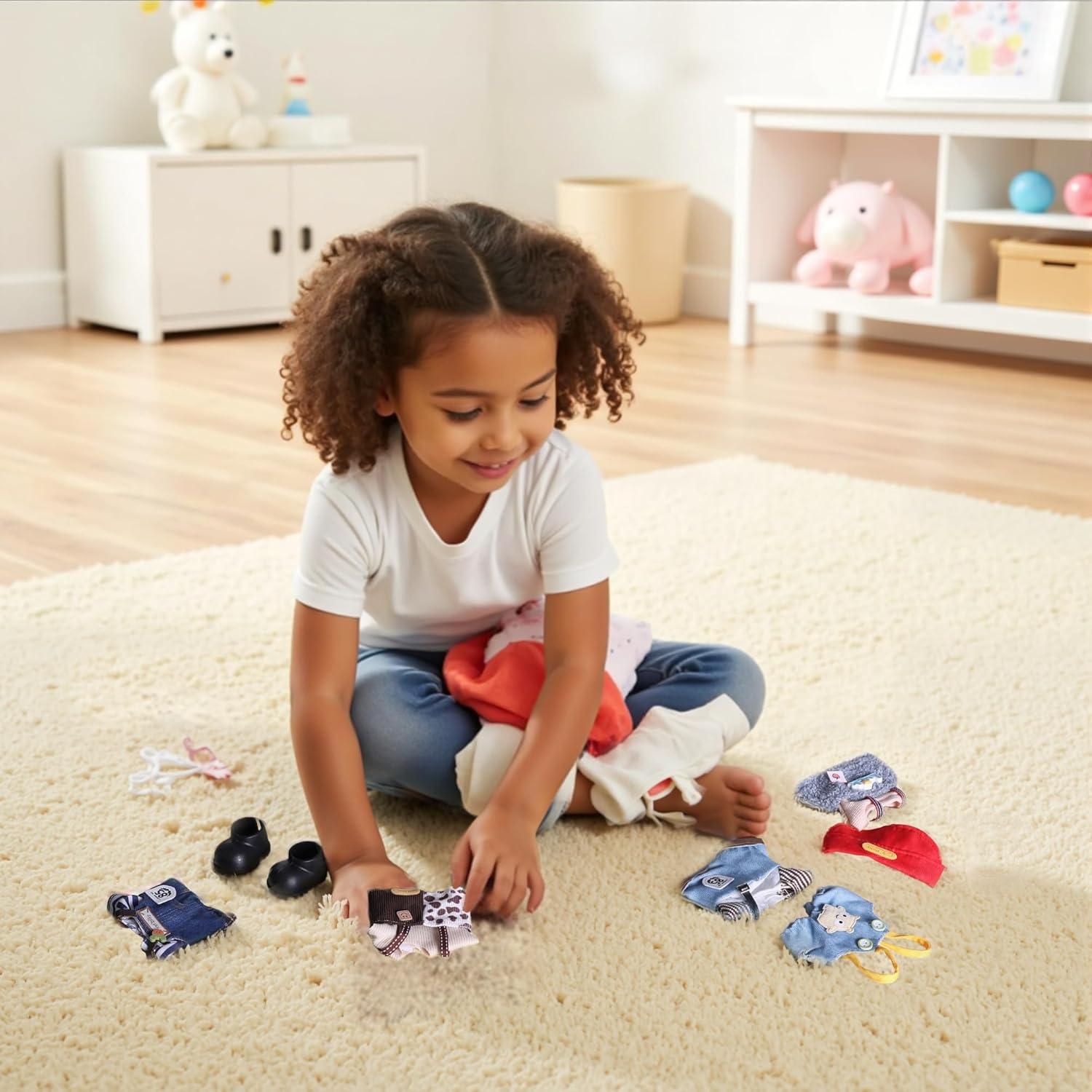 Set de Ropa para Muñeca 17cm MOVOLIVI - 4 Piezas Premium