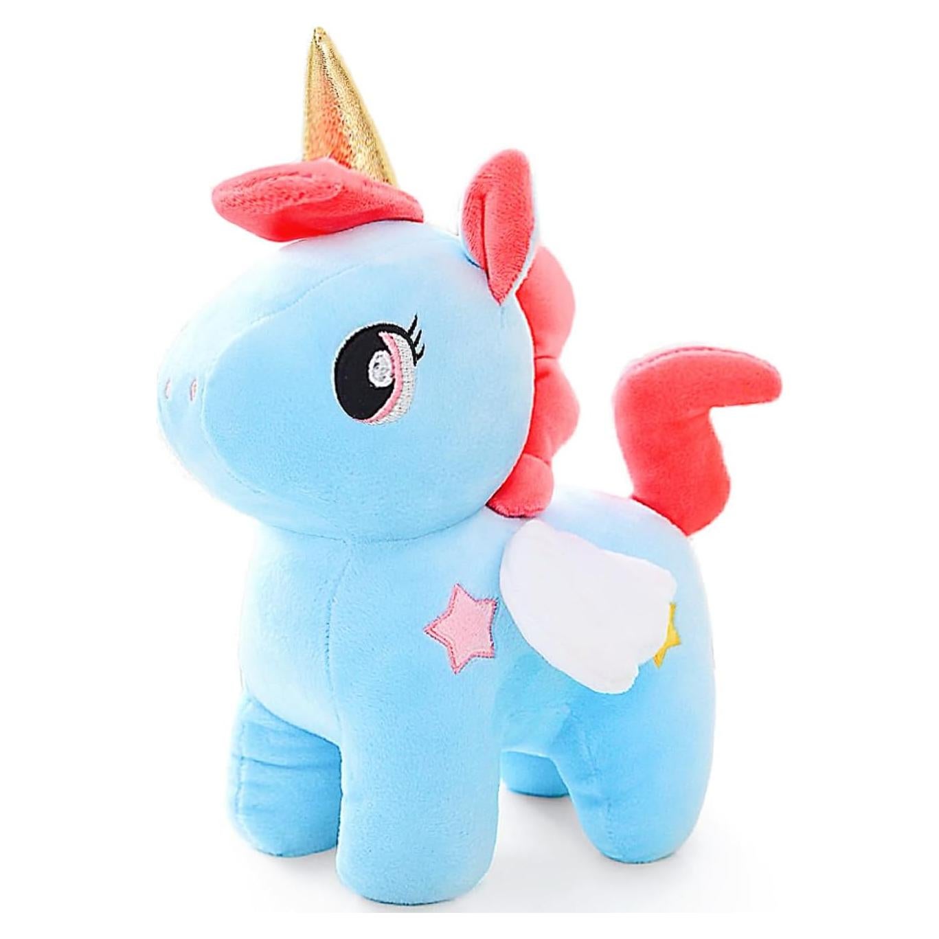 Animal de Peluche Unicornio Azul NuomiYue 23 cm Suave